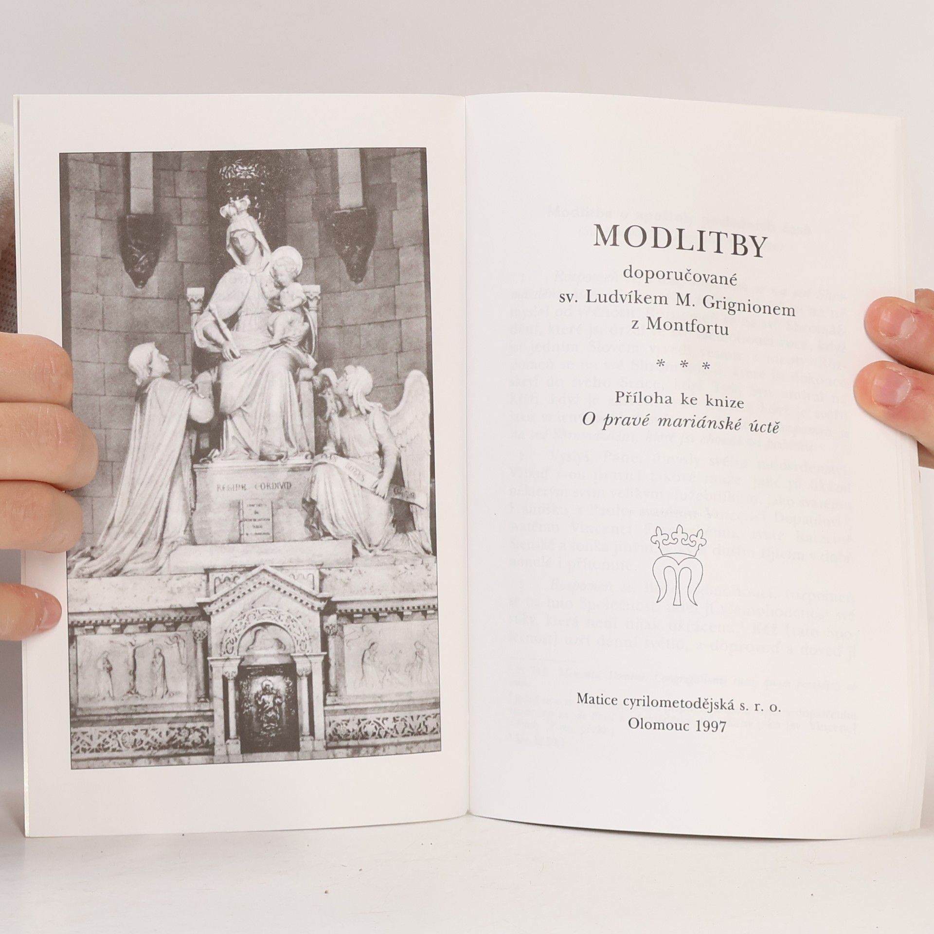 Louis Maria Grignion de Montfort Modlitby doporučované sv. Ludvíkem M. Grignionem z Montfortu