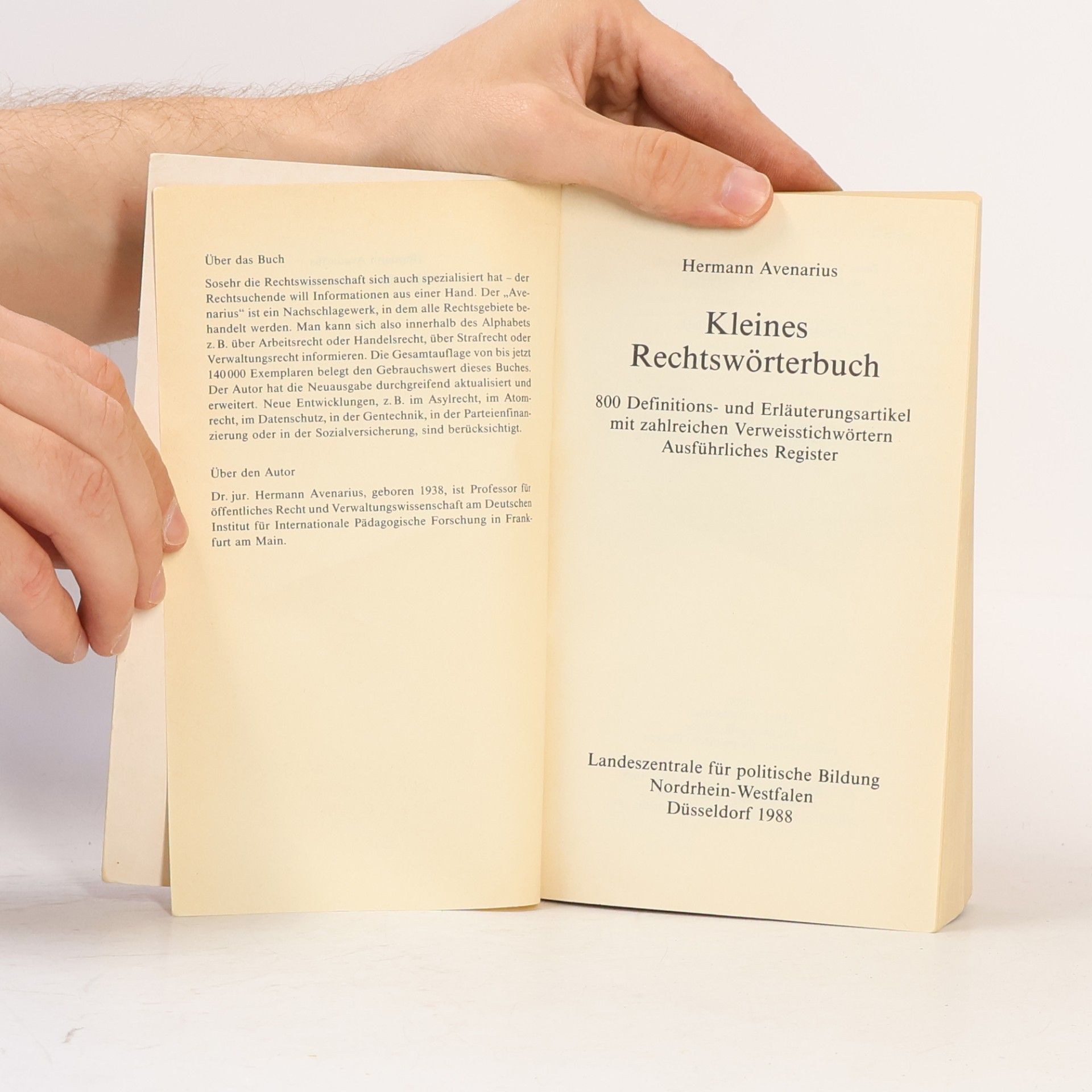 Hermann Avenarius Kleines Rechtswörterbuch
