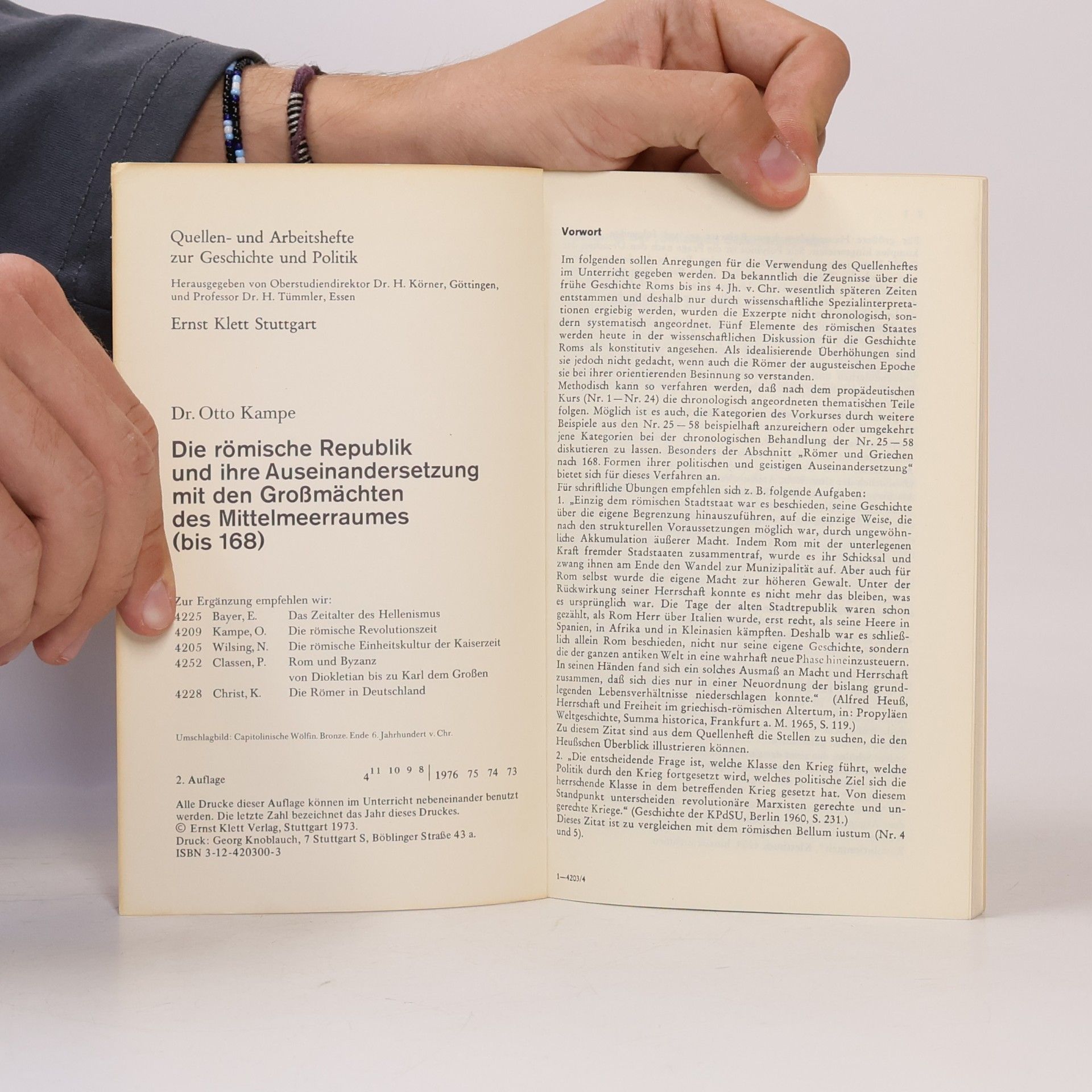 Otto Kampe Die römische Republik und ihre Auseinandersetzung mit den Großmächten des Mittelmeerraumes (bis 168)