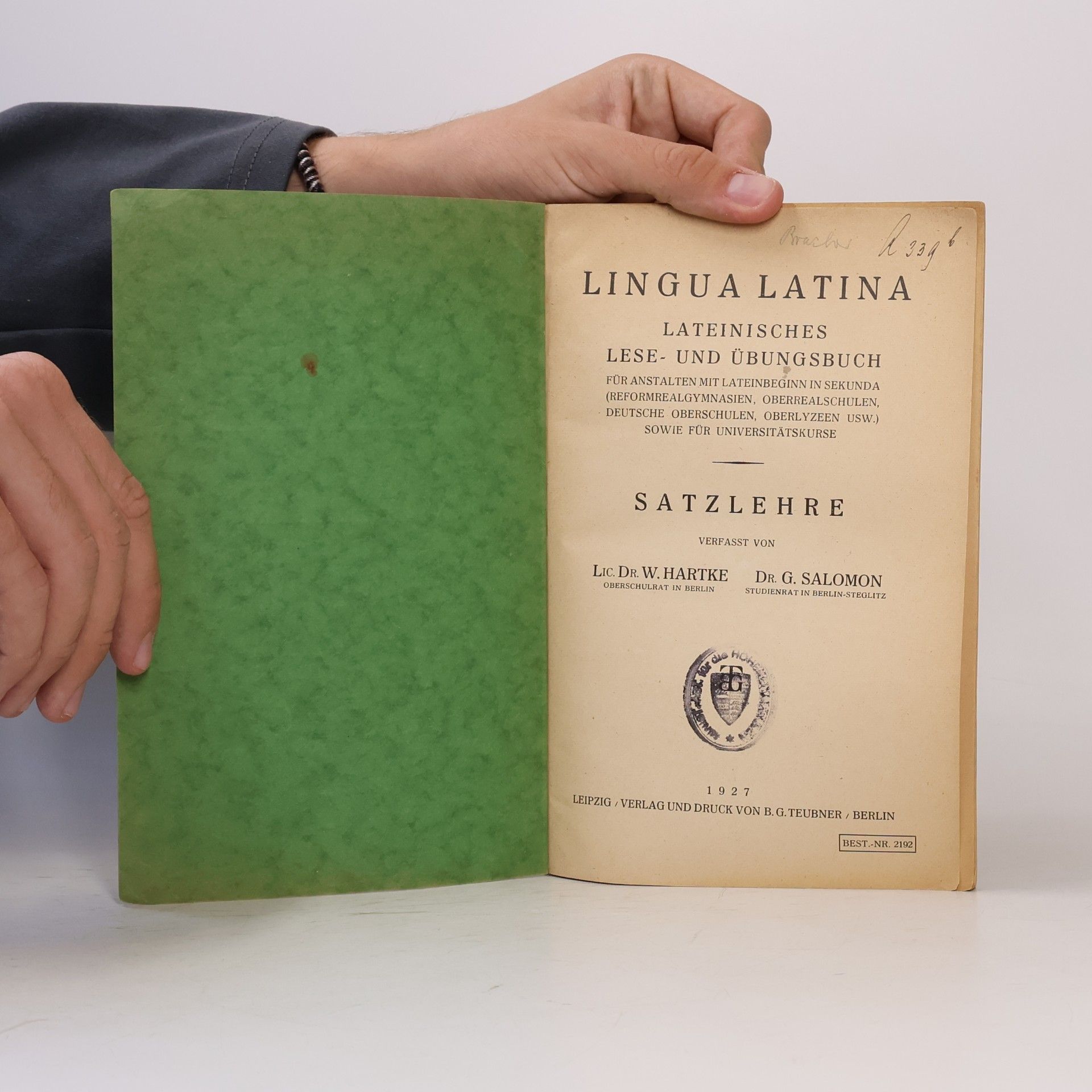 Various authors Lingua Latina – Lateinisches Lese- und Übungsbuch: Satzlehre