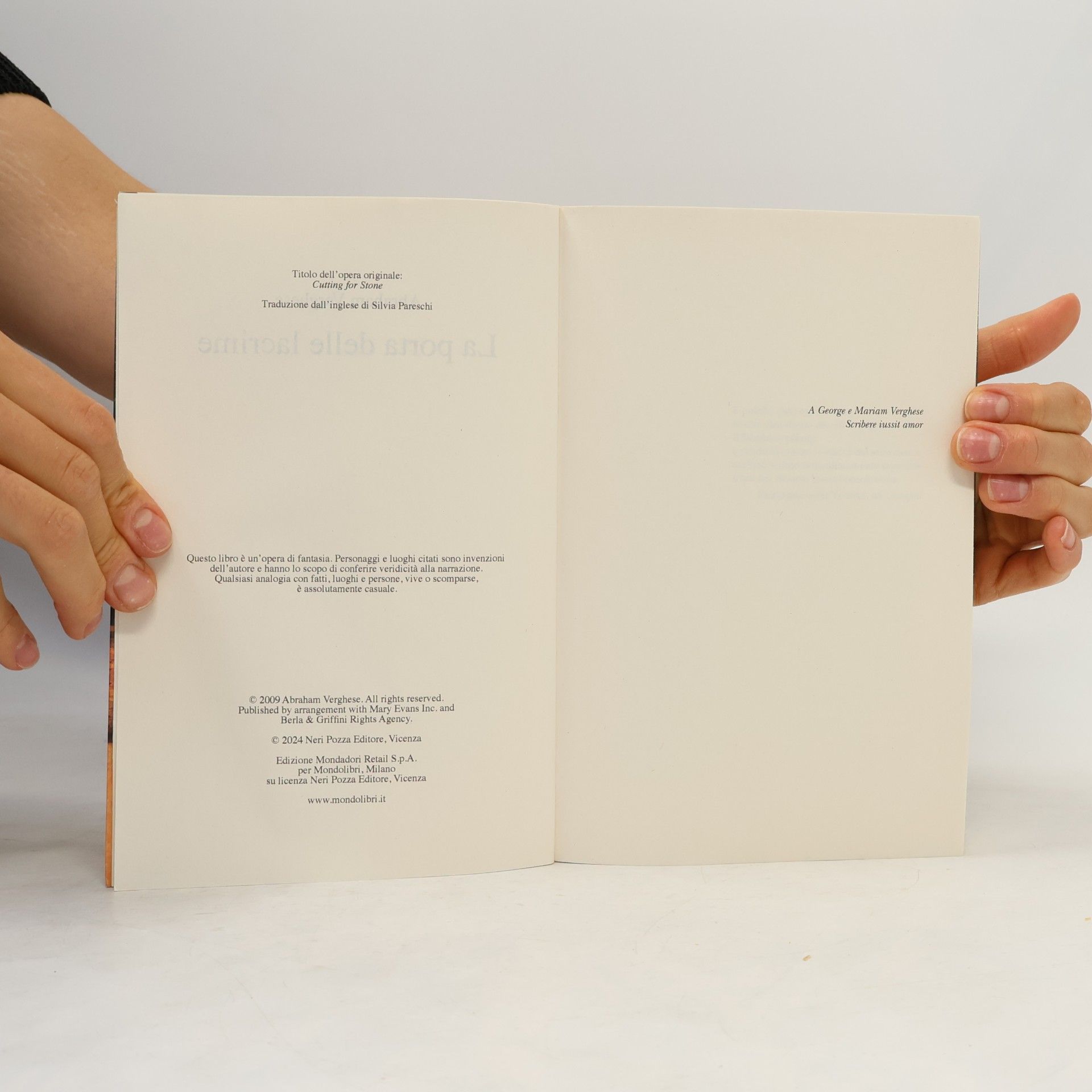 A. Abraham Verghese La porta delle lacrime