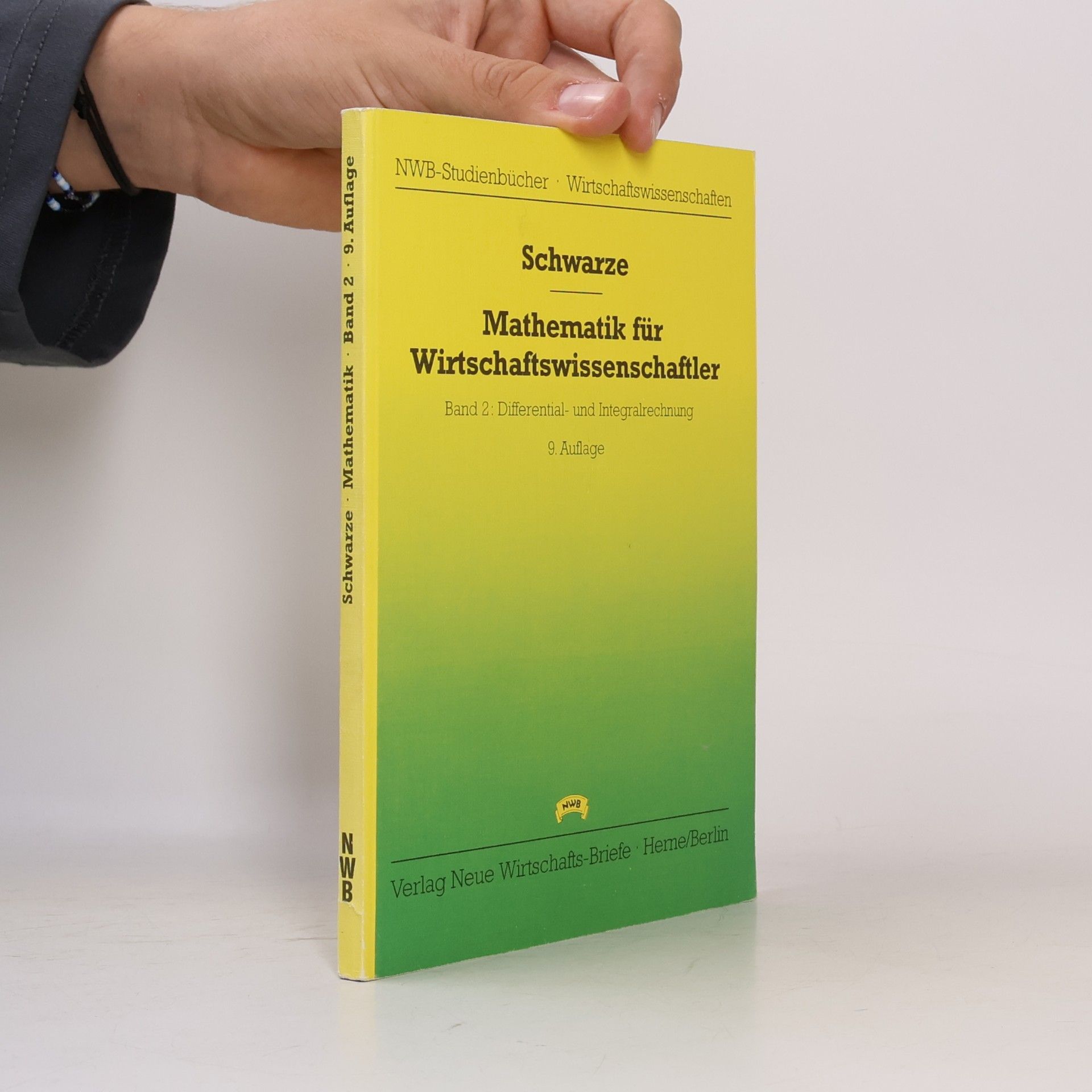Jochen Schwarze Mathematik für Wirtschaftswissenschaftler