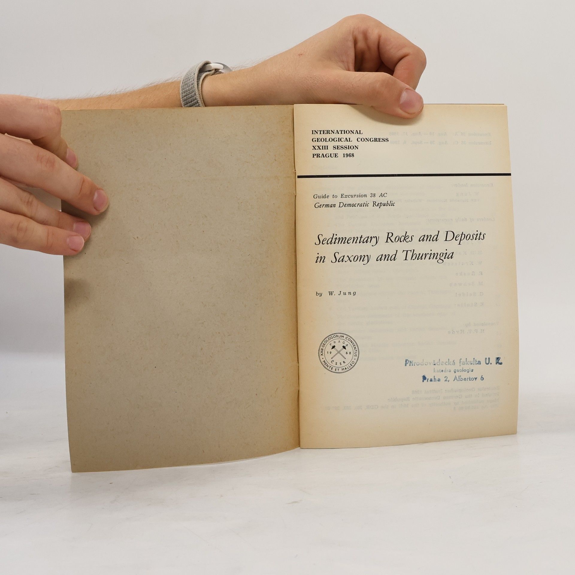 W. Jung Sedimentary rocks and deposits in Saxony and Thuringia
