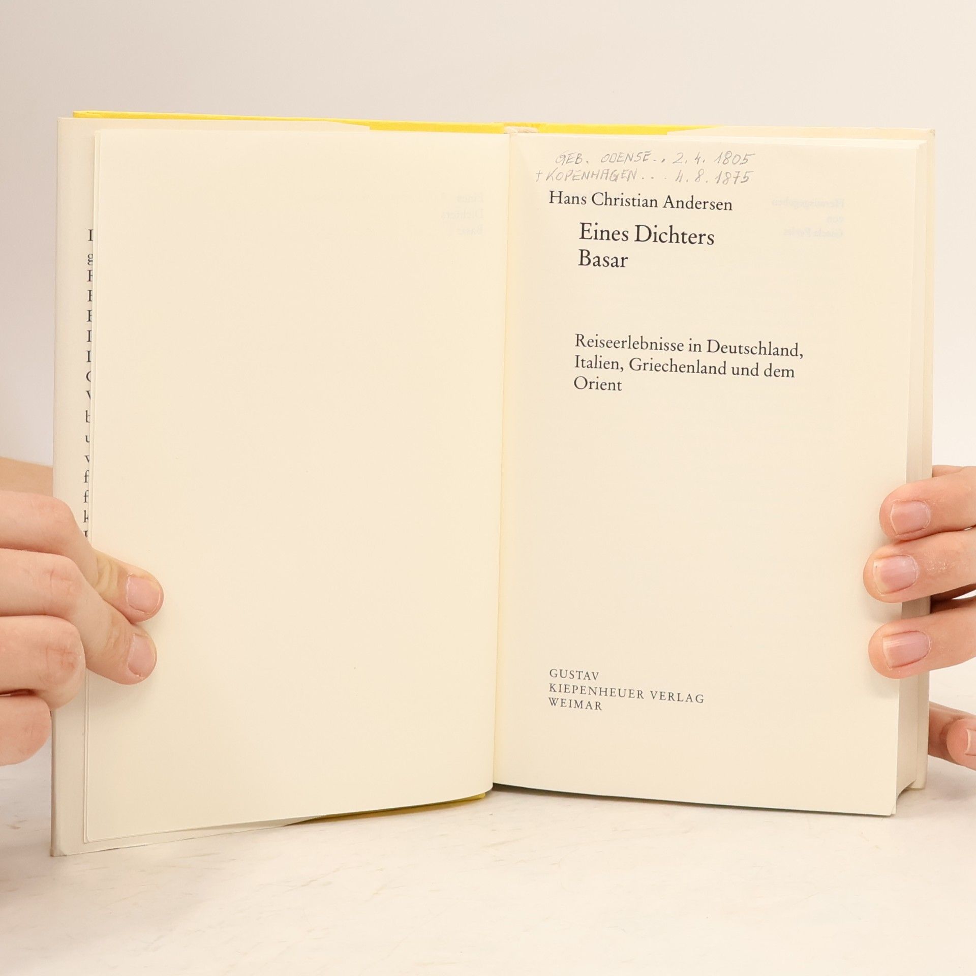 Hans Christian Andersen Eines Dichters Basar