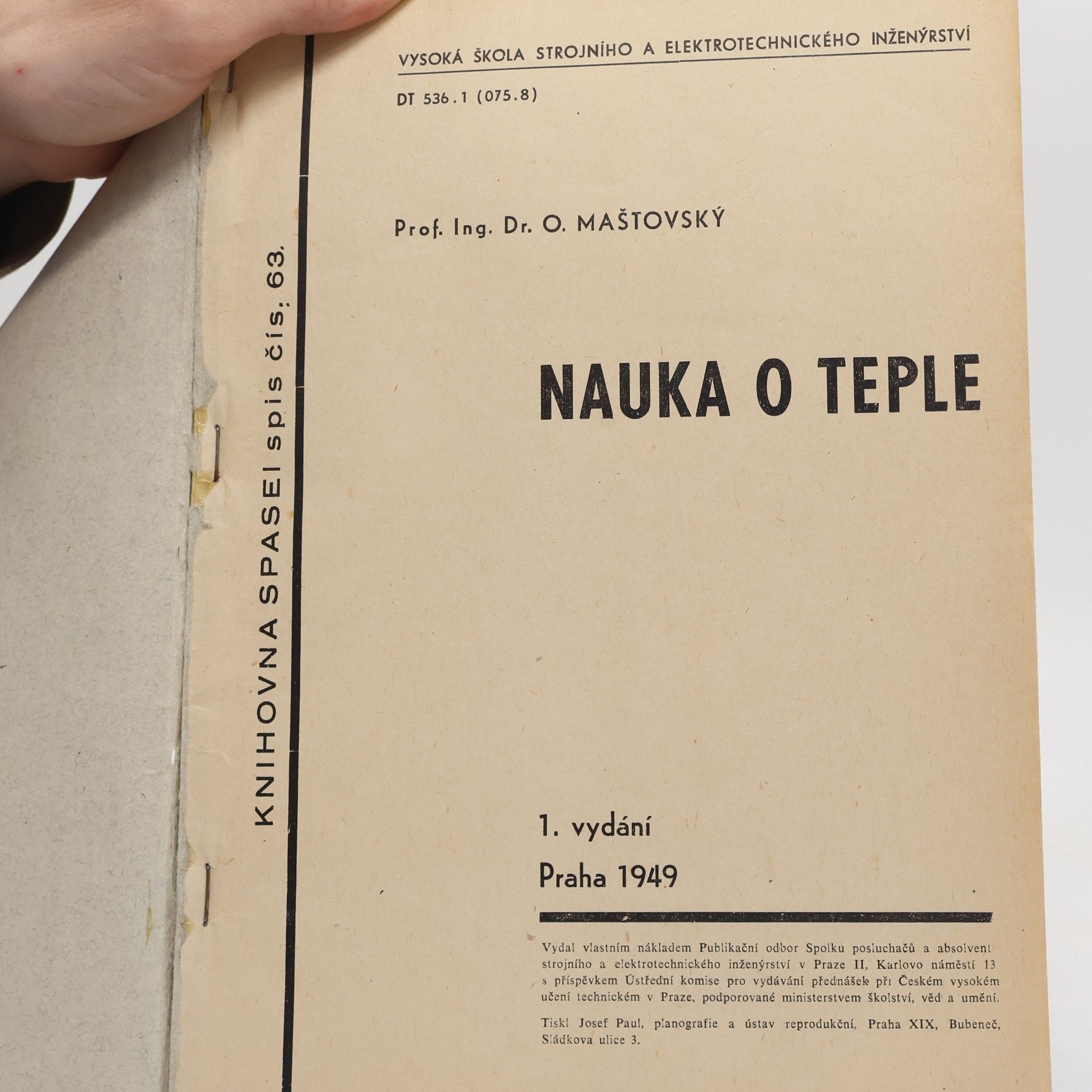 Dr. O. Maštovský Nauka o teple