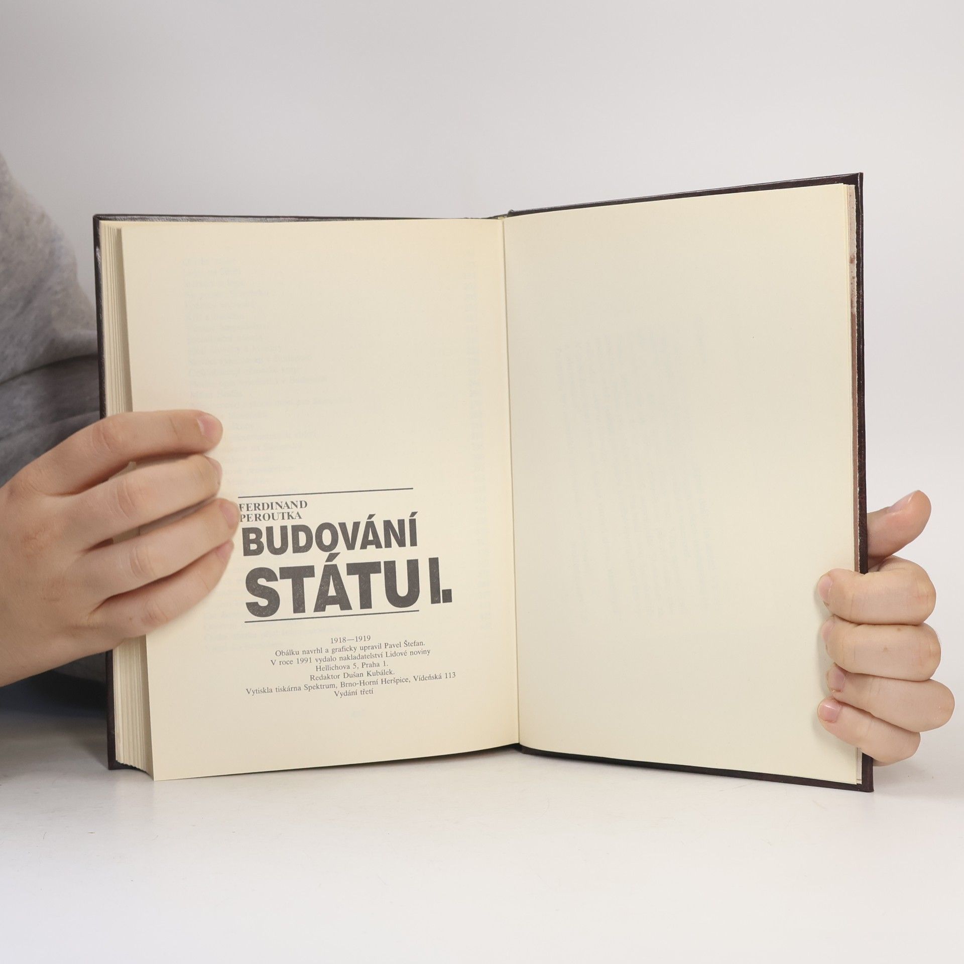 Ferdinand Peroutka Budování státu I.