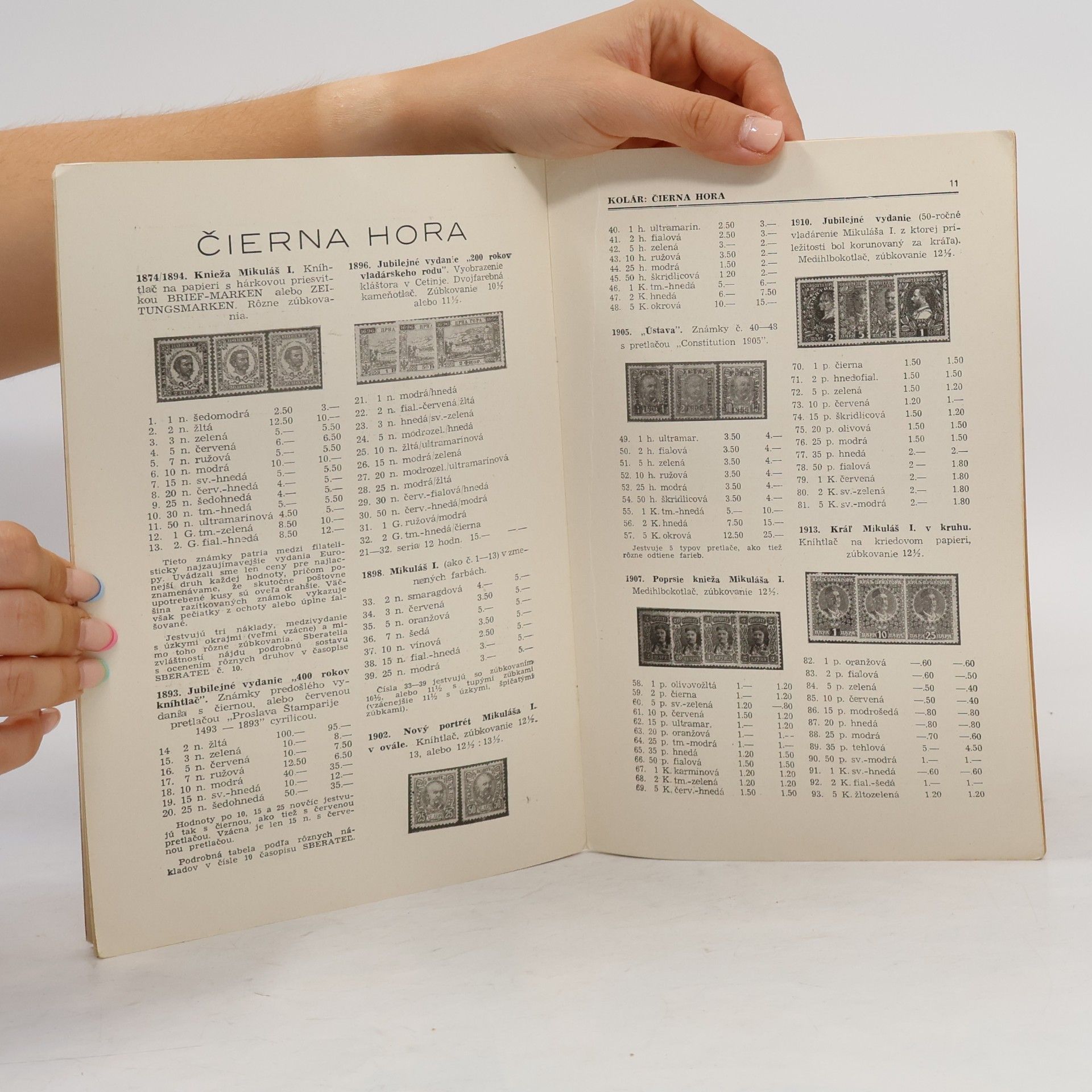 Hugo Kolár Katalog známok. Srbsko, Čierna Hora, Chorvátsko