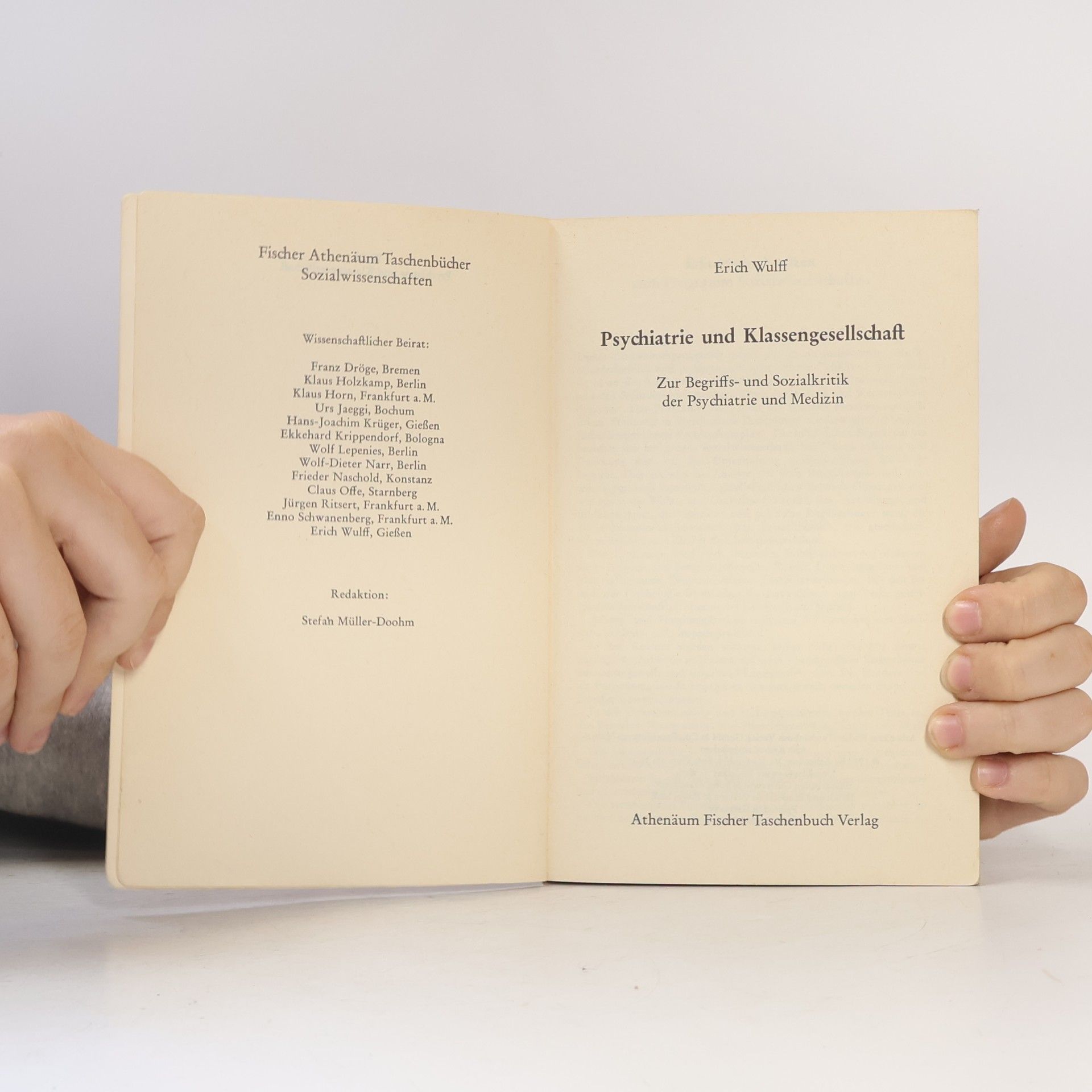 Erich Wulff Psychiatrie und Klassengesellschaft