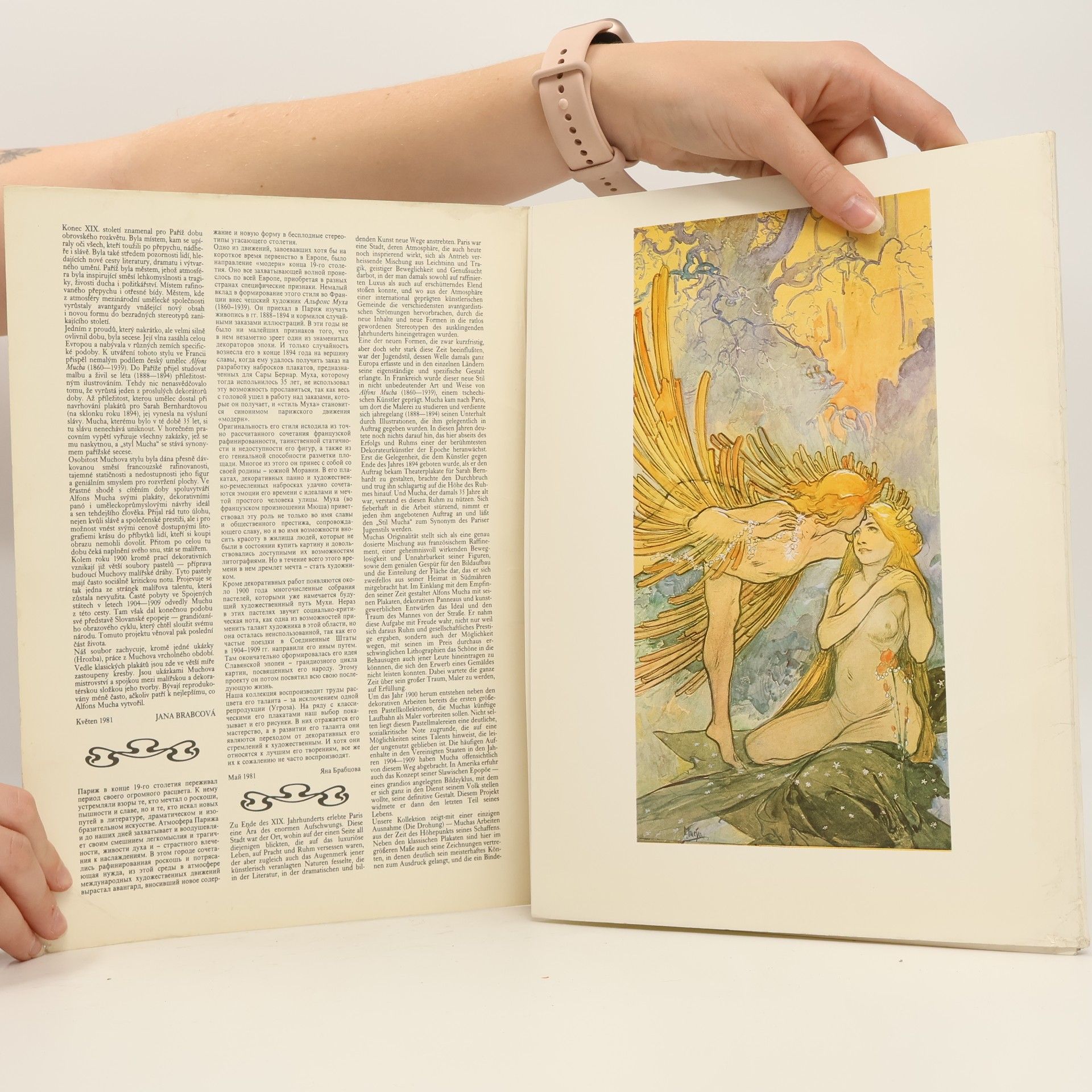 Alphonse Mucha Alfons Mucha : Tmavovláska (soubor 15 reprodukcí)