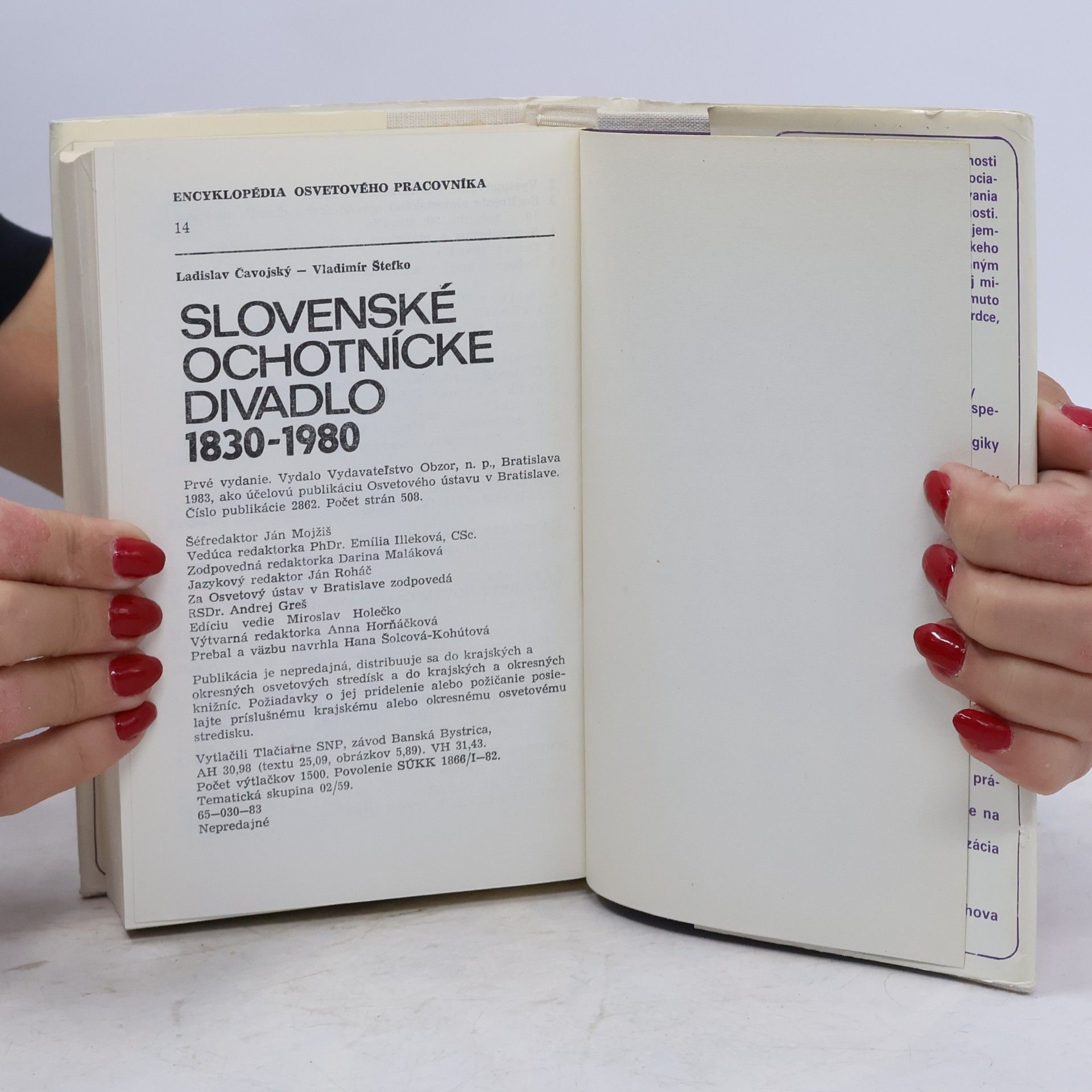 Ladislav Čavojský Slovenské ochotnícke divadlo 1830-1980