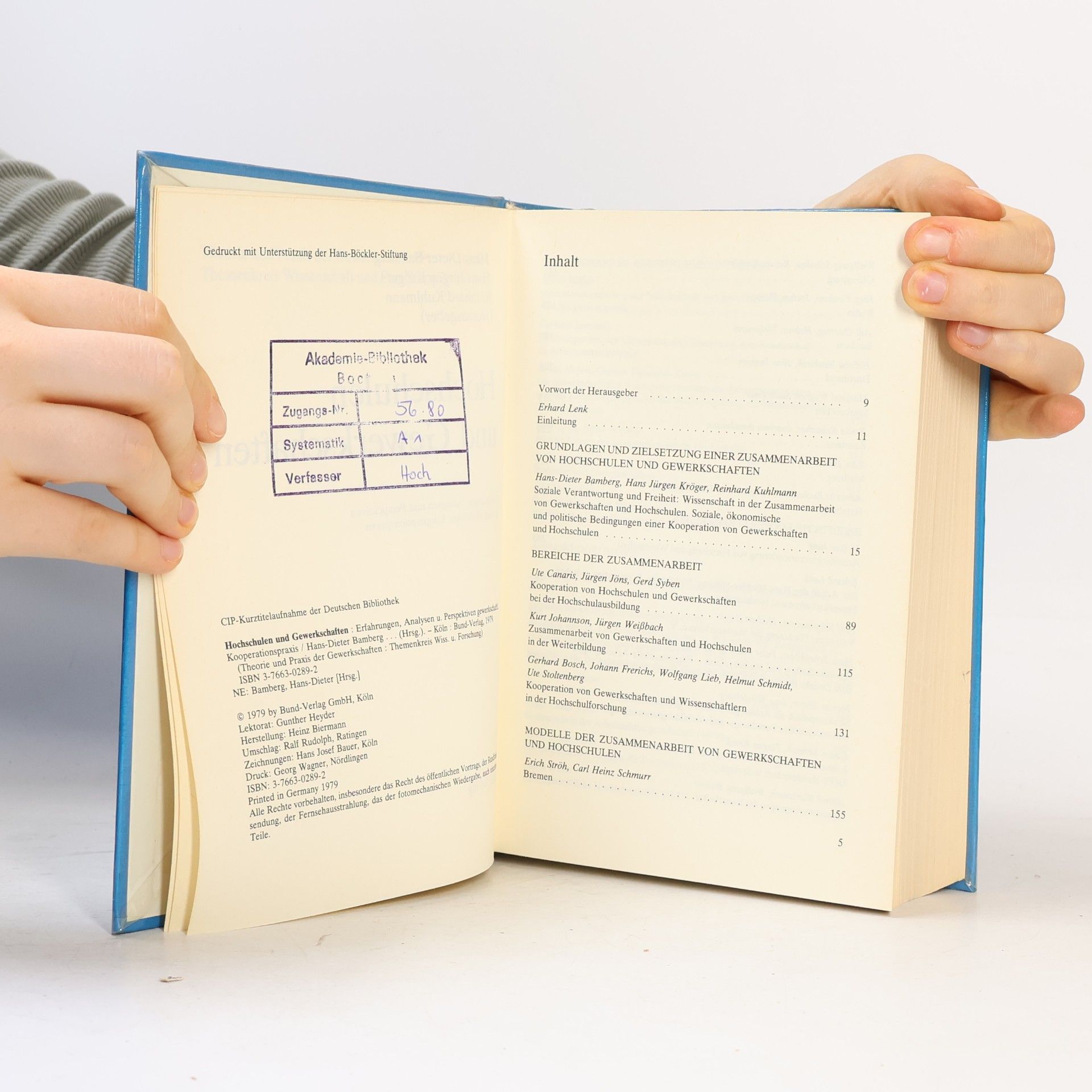 Hans Dieter Bamberg Hochschulen und Gewerkschaften