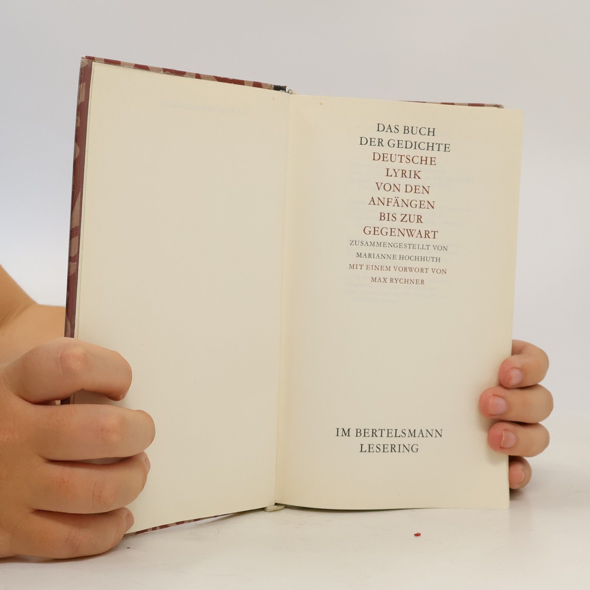 Marianne Hochhuth Das Buch der Gedichte