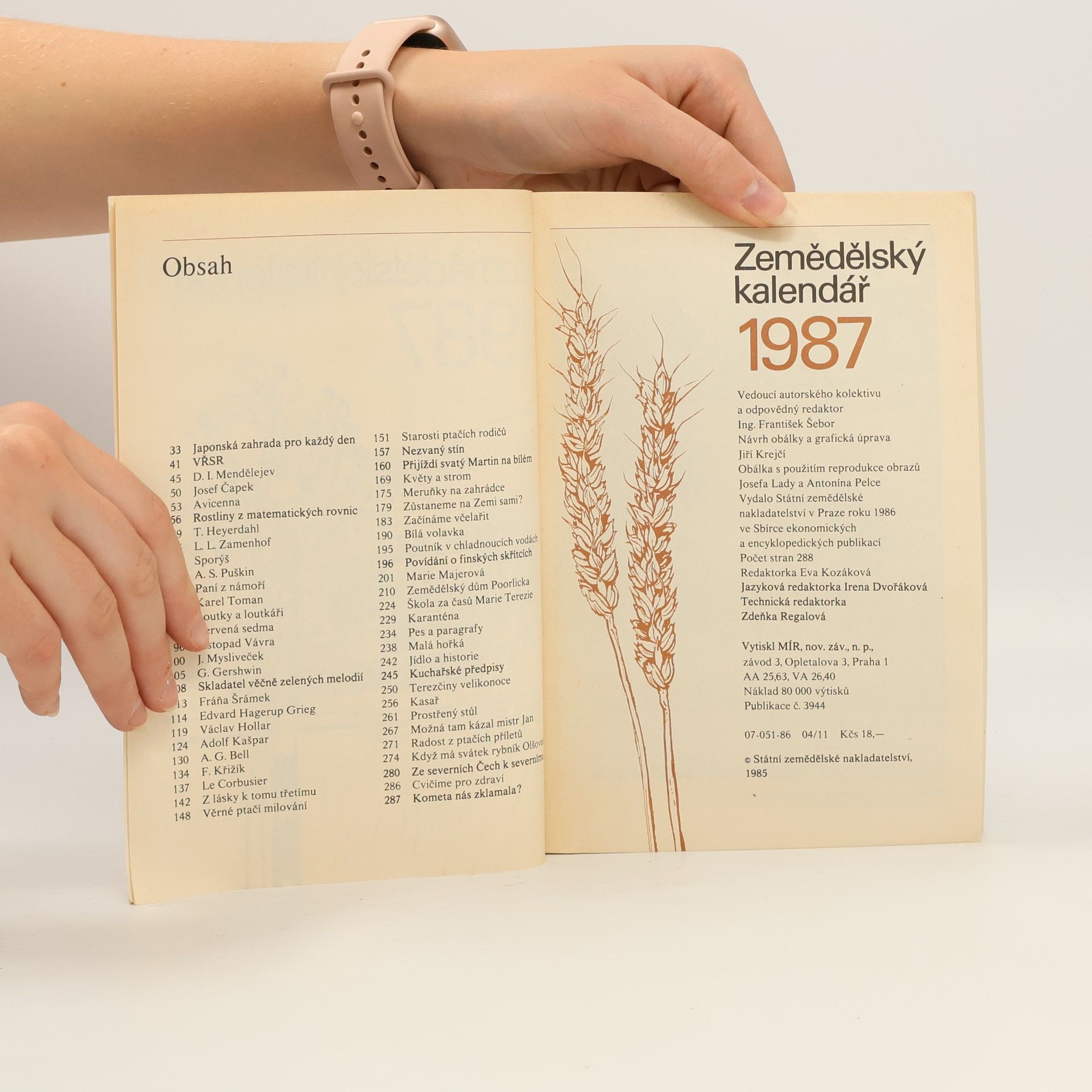 Kolektív autorov Zemědělský kalendář 1987