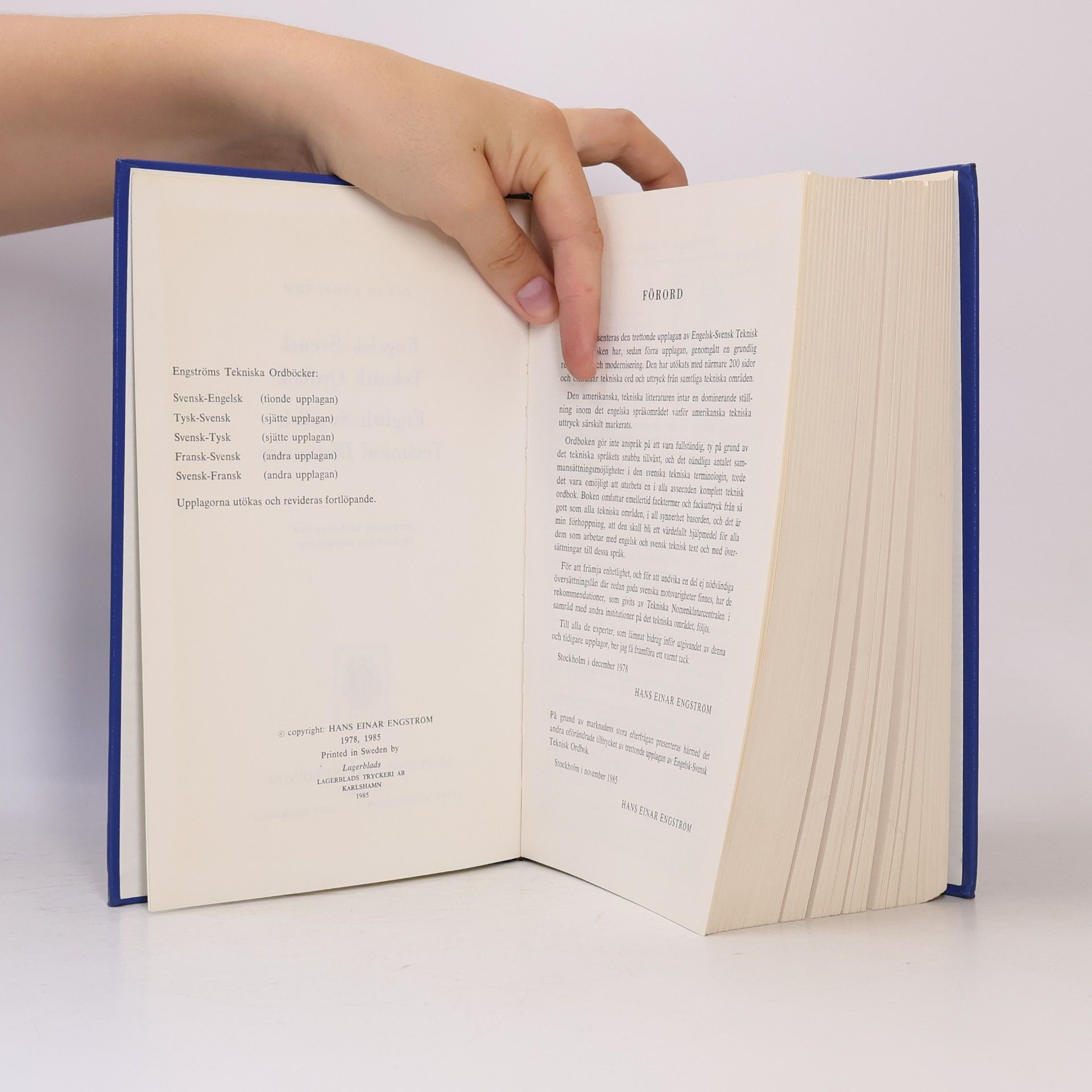 Einar Engström Engelsk-svensk teknisk ordbok. English-Swedish technical dictionary