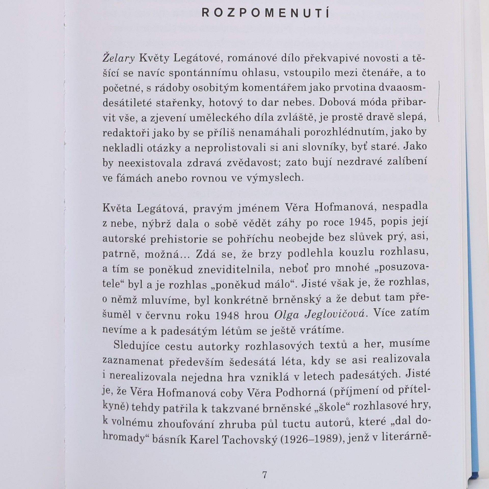 Květa Legátová Pro každého nebe