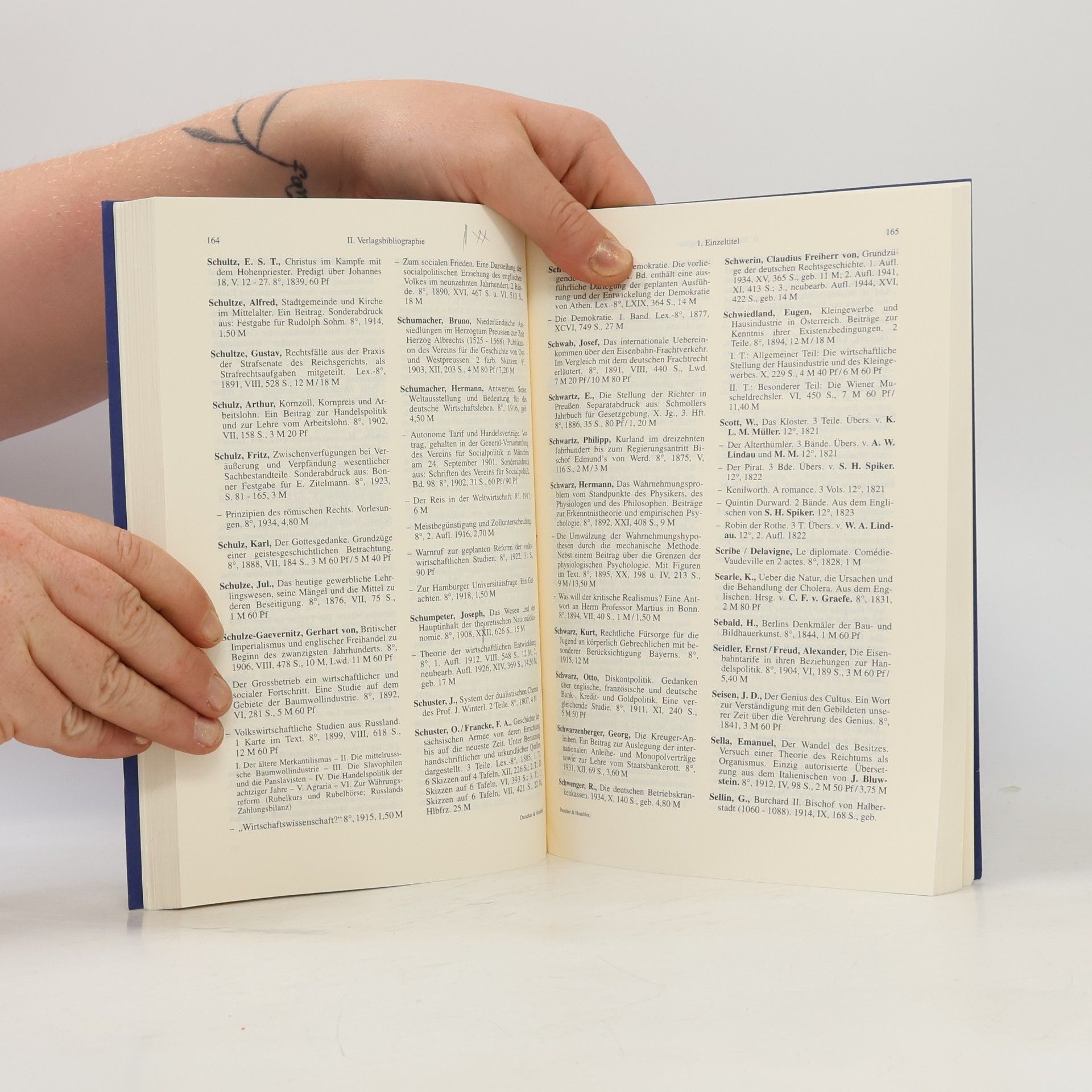 Duncker & Humblot Verlagsbibliographie 1798-1945