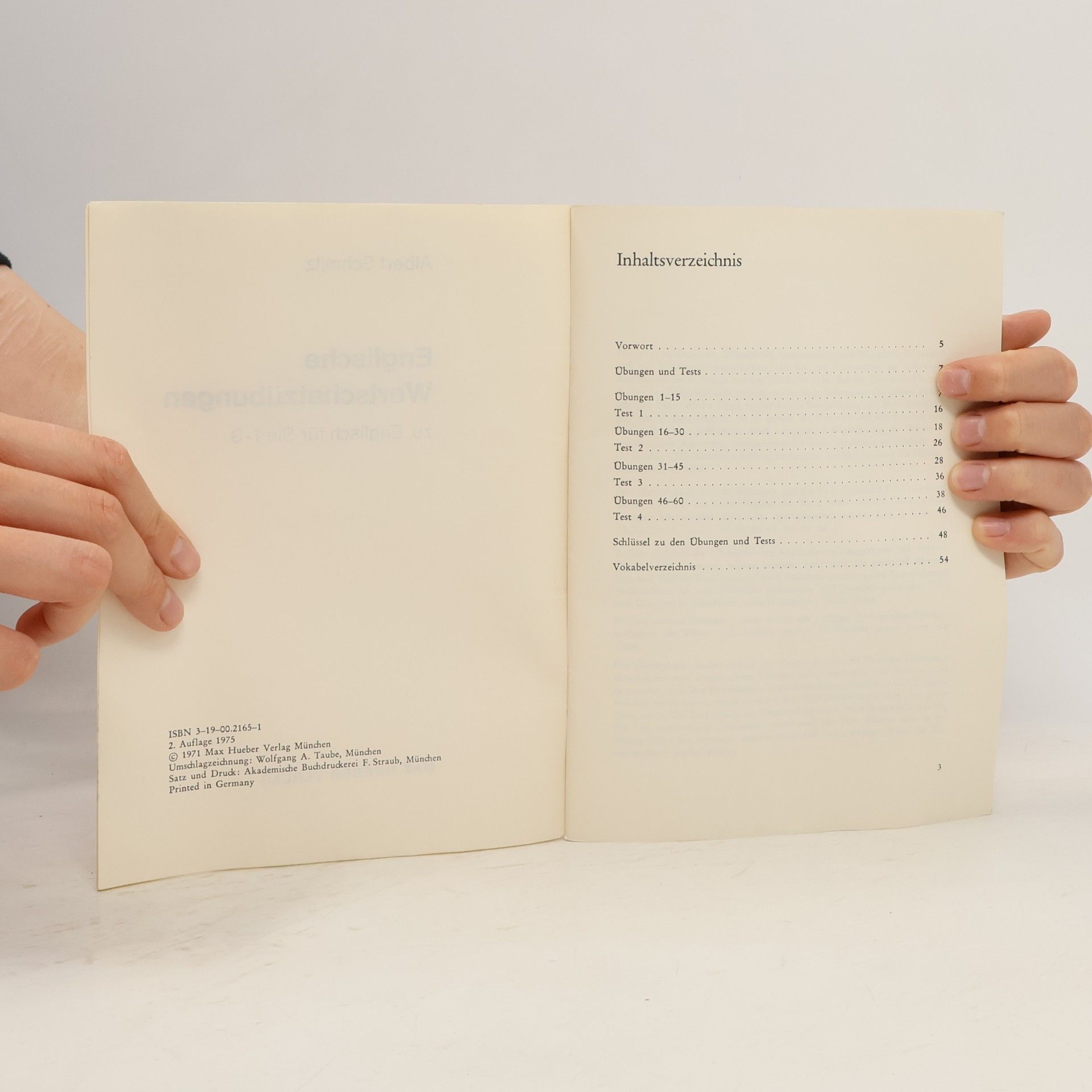 Albert Schmitz Englische Wortschatzübungen. Zu Hoffmann / Mepham: Englisch für Sie 1 - 3