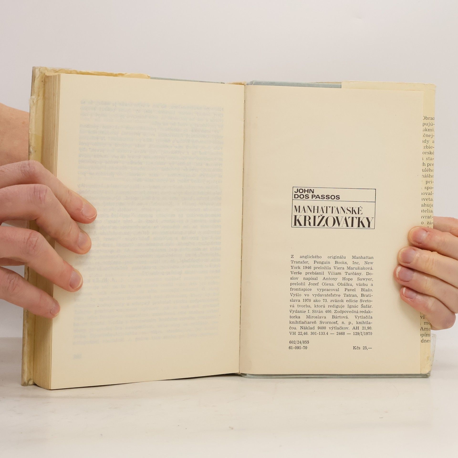 John Dos Passos Manhattanské križovatky