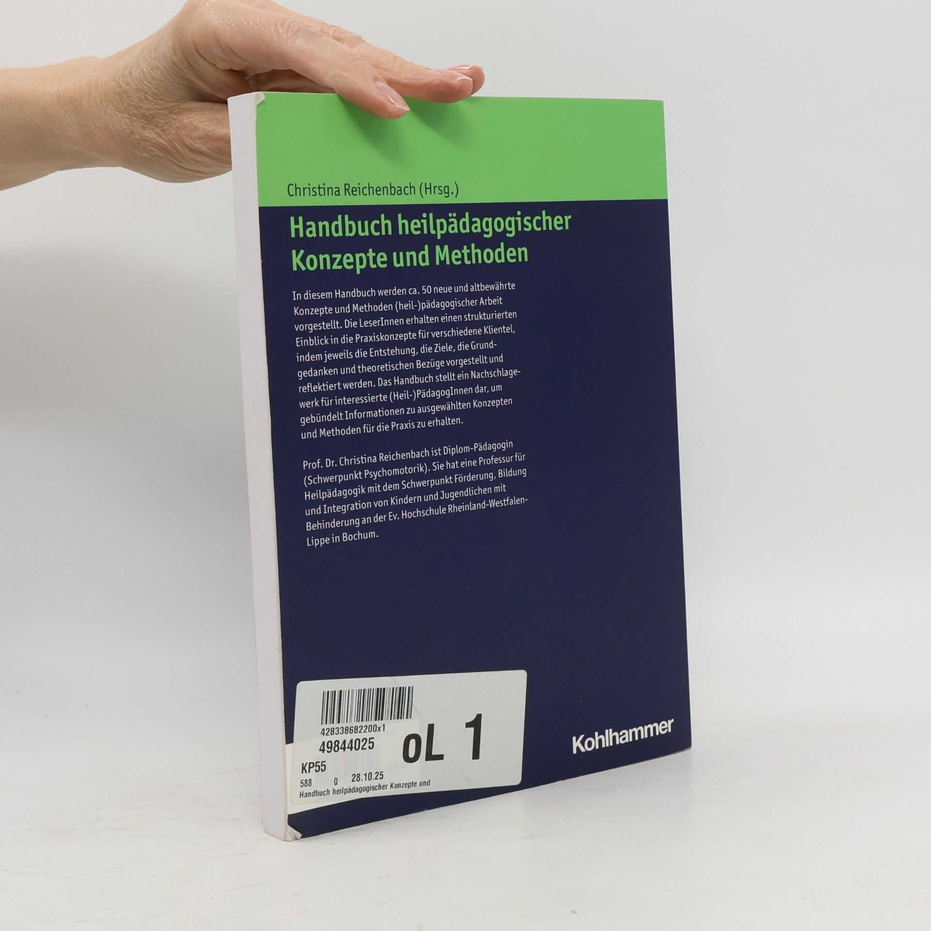 Christina Reichenbach Handbuch heilpädagogischer Konzepte und Methoden