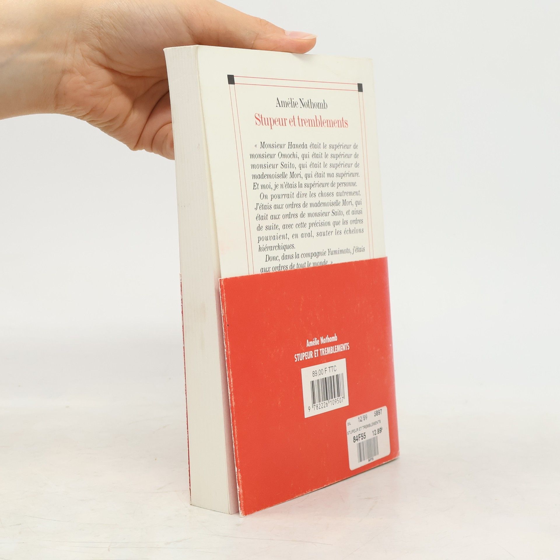 Amélie Nothomb Stupeur et tremblements : roman