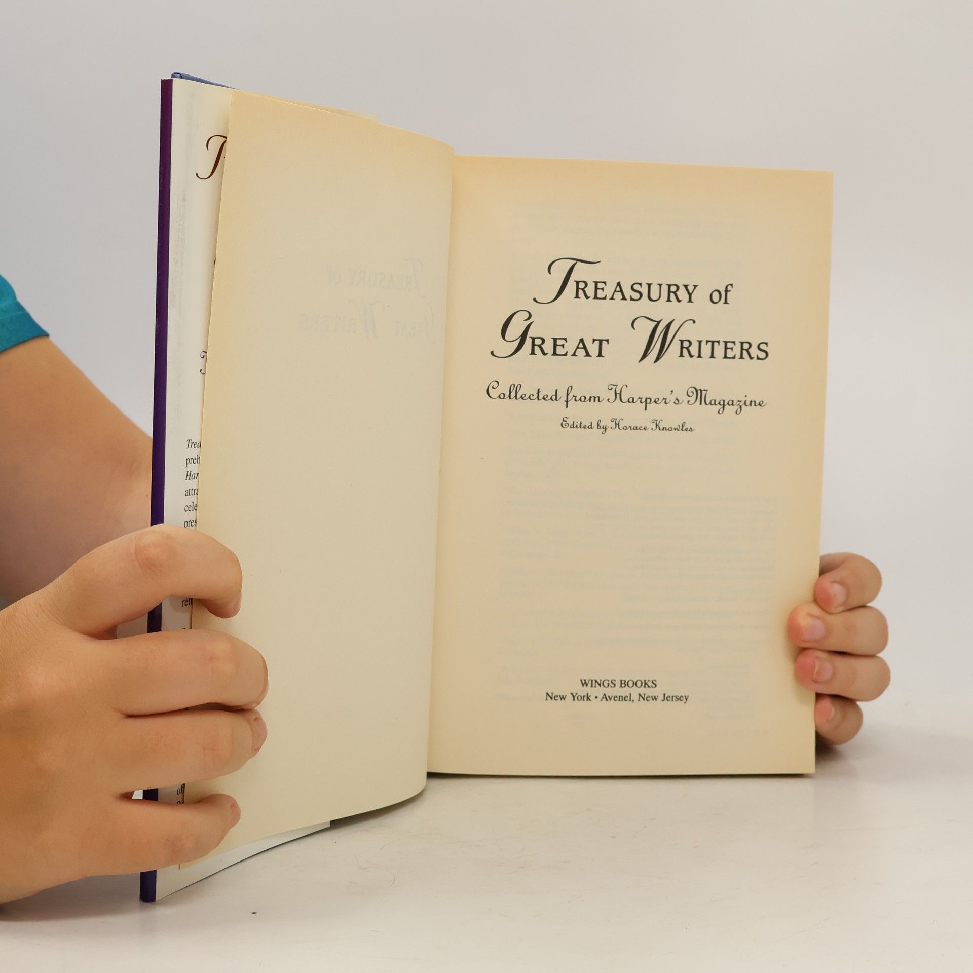 Horace Knowles A Treasury Of American Writers