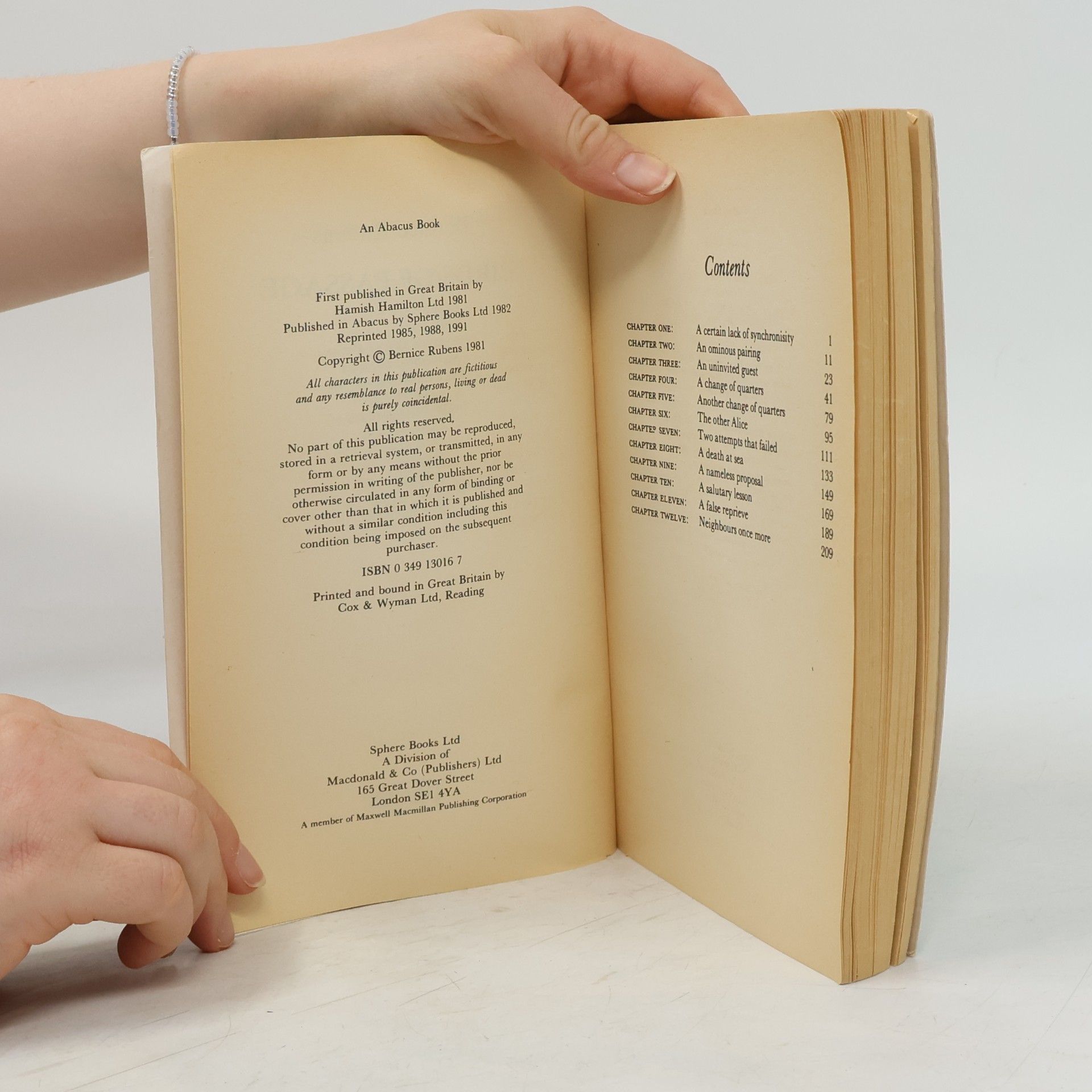 Bernice Rubens Abacus Books: Birds of Passage