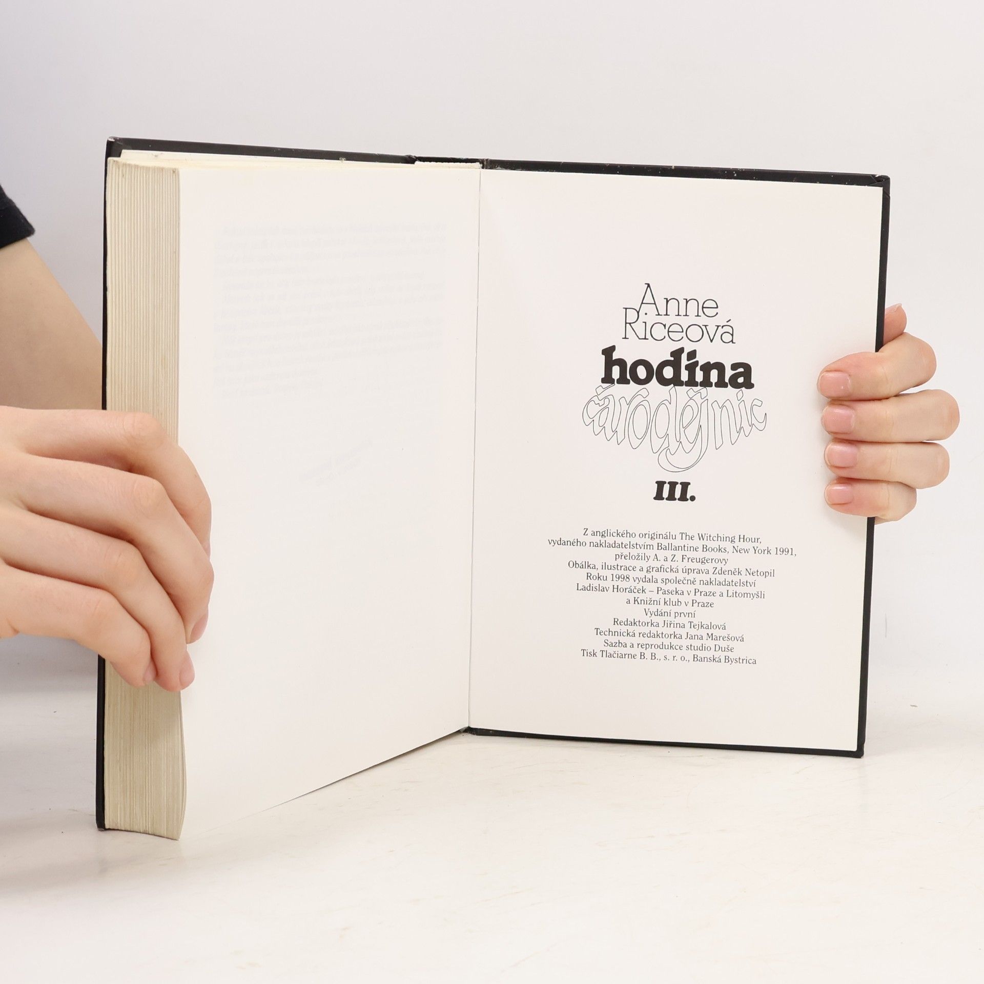 Anne Rice Hodina čarodějnic. III.