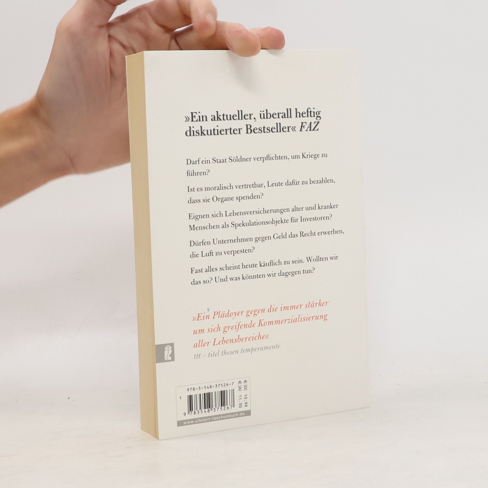 Michael Sandel Was man für Geld nicht kaufen kann