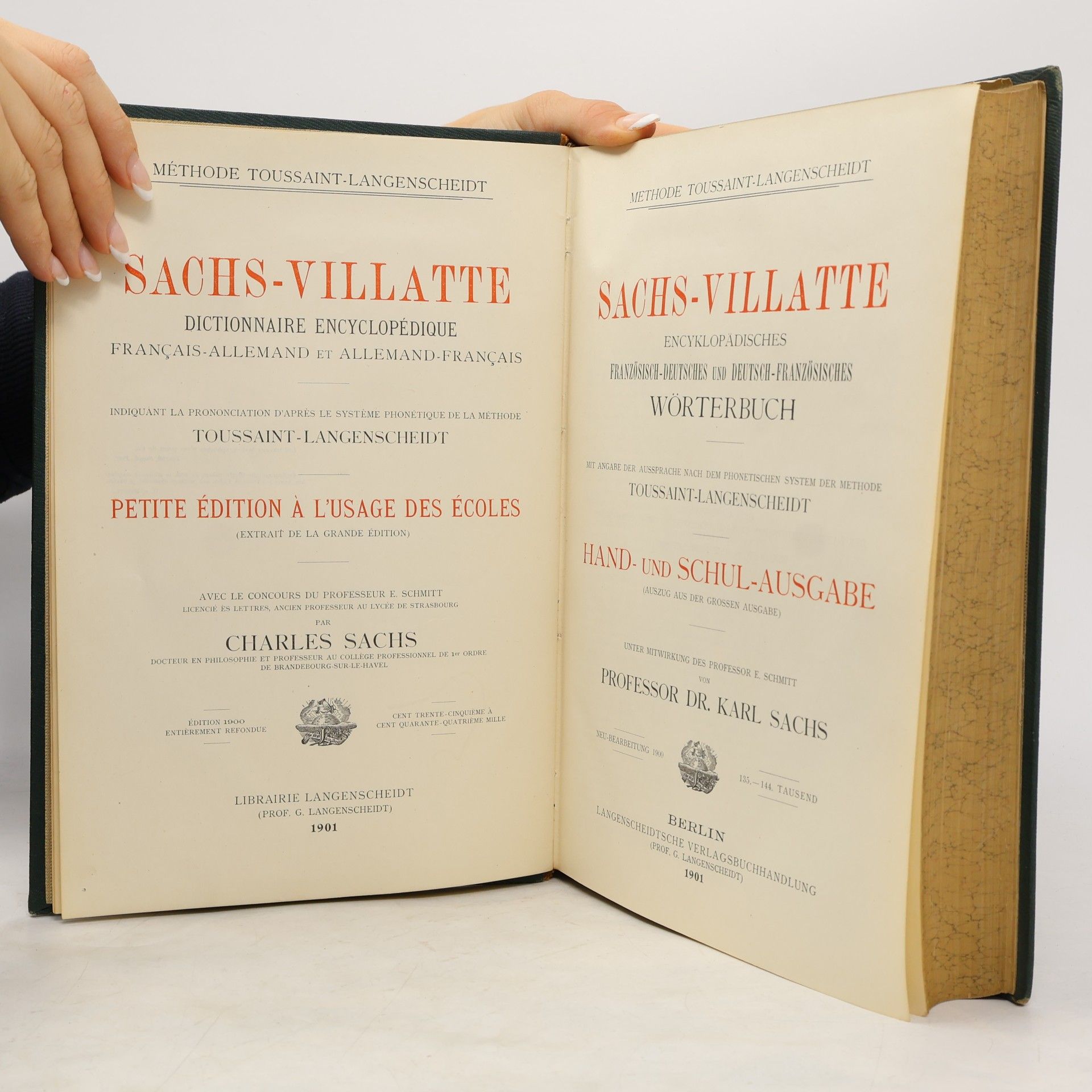 Karl Sachs Sachs-Villatte Enzyklopädisches Französisch-Deutsches und Deutsch-Französisches Wörterbuch