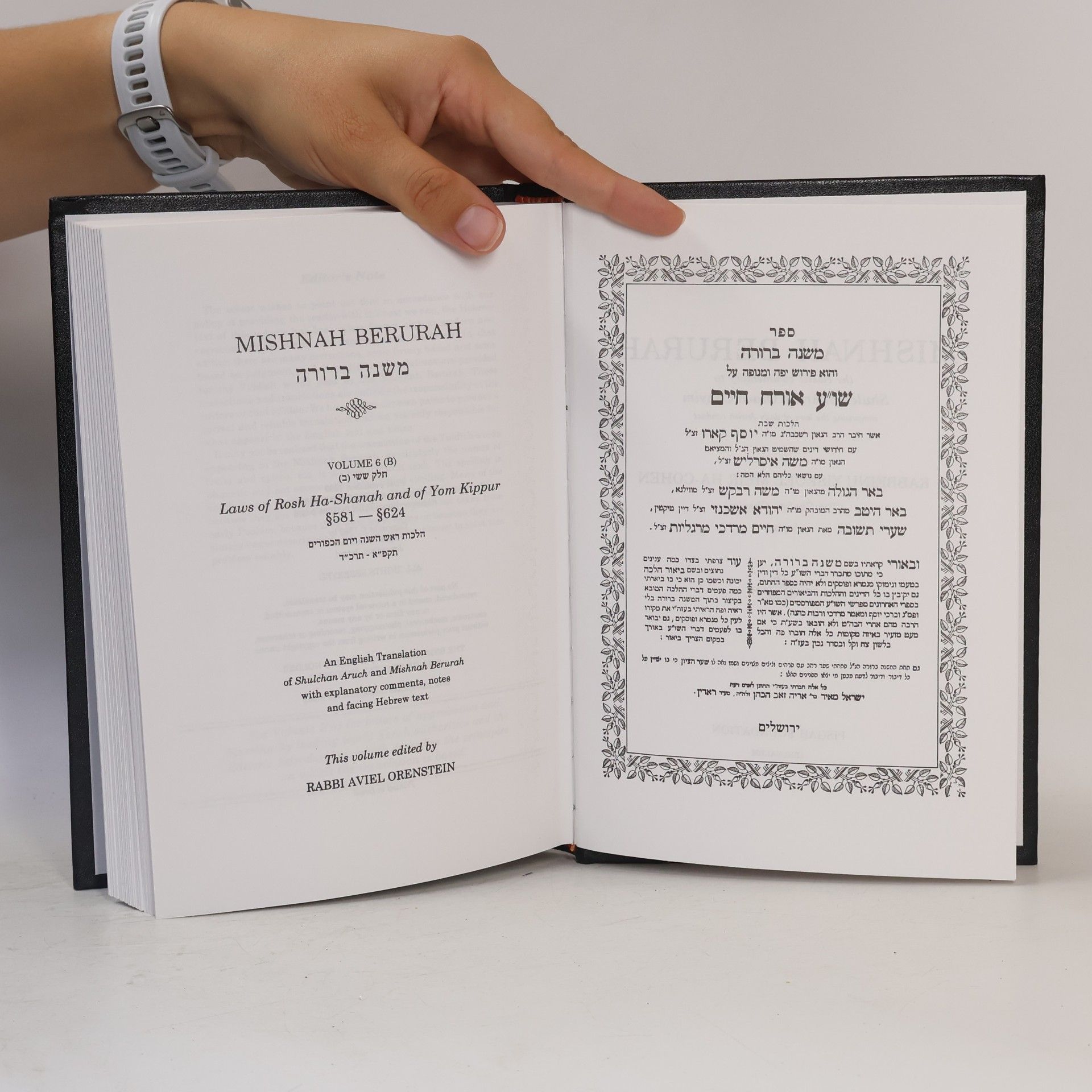 Rabbi Aviel Orenstein Mishnah Berurah. Hebrew-English Edition. Volume VI (B)