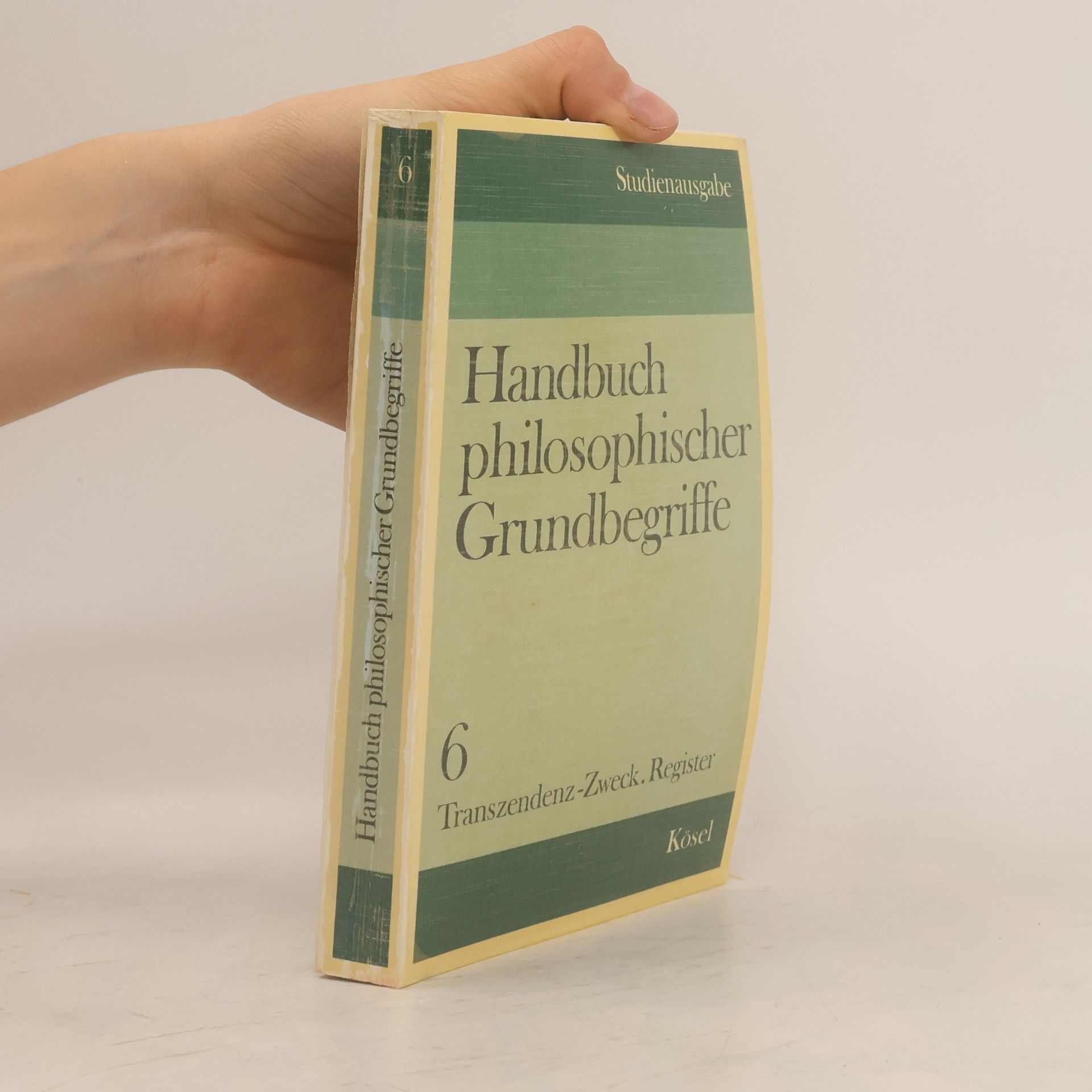 Handbuch philosophischer Grundbegriffe 6. Transzendenz-Zweck. Register