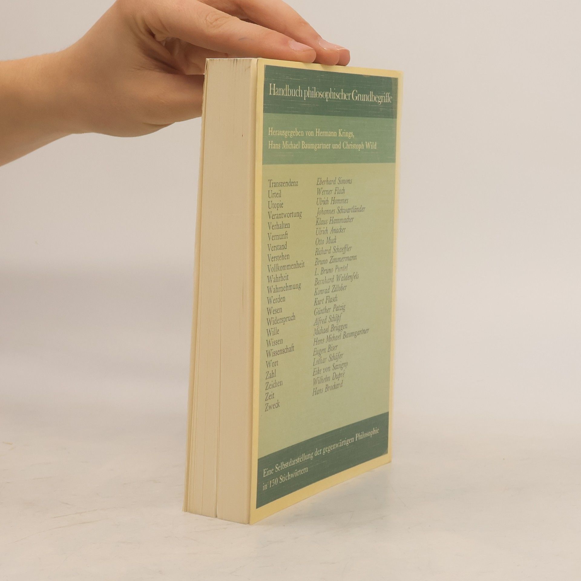Hermann Krings Handbuch philosophischer Grundbegriffe 6. Transzendenz-Zweck. Register