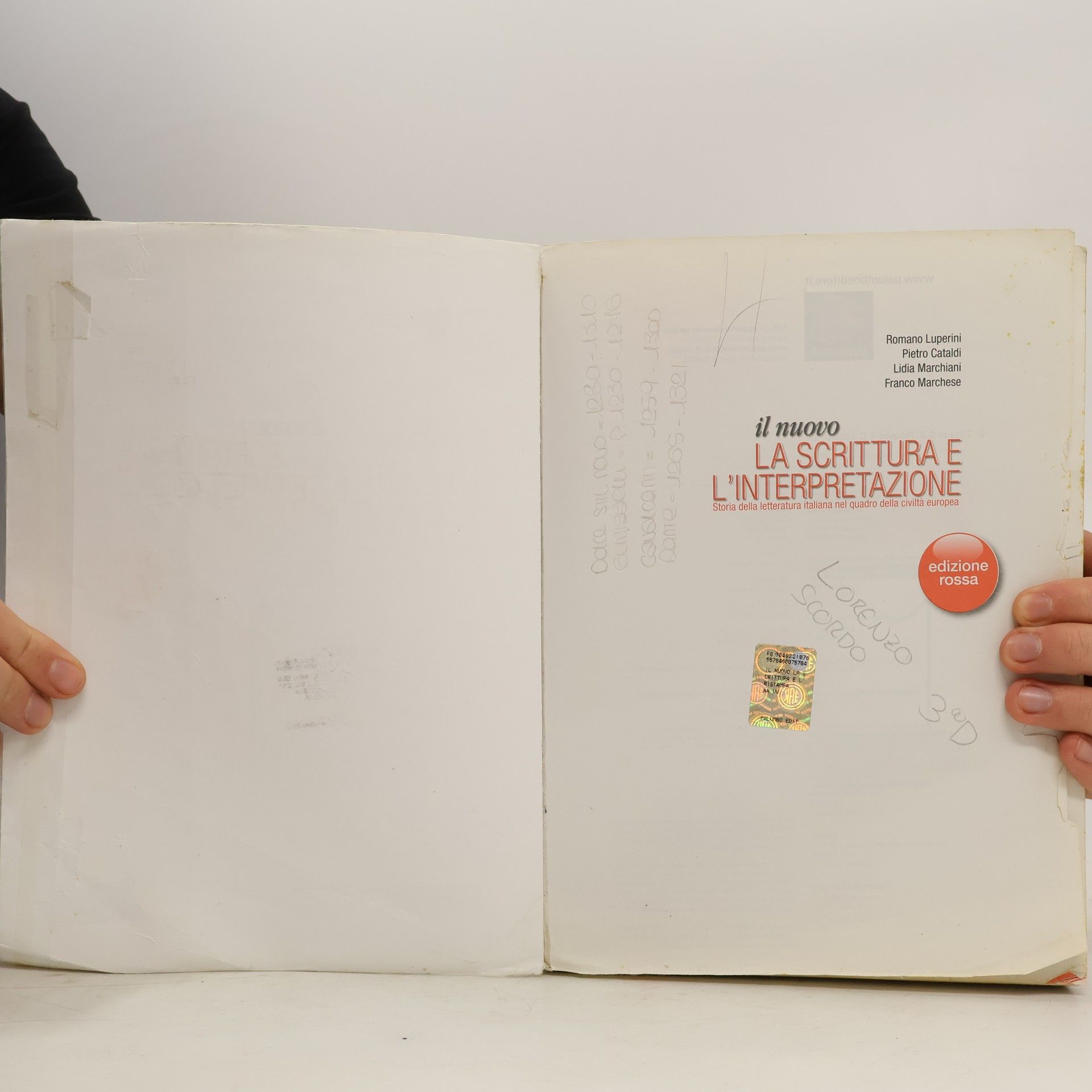 Romano Luperini Edizione Rossa - 1: Il nuovo. La scrittura e l'interpretazione