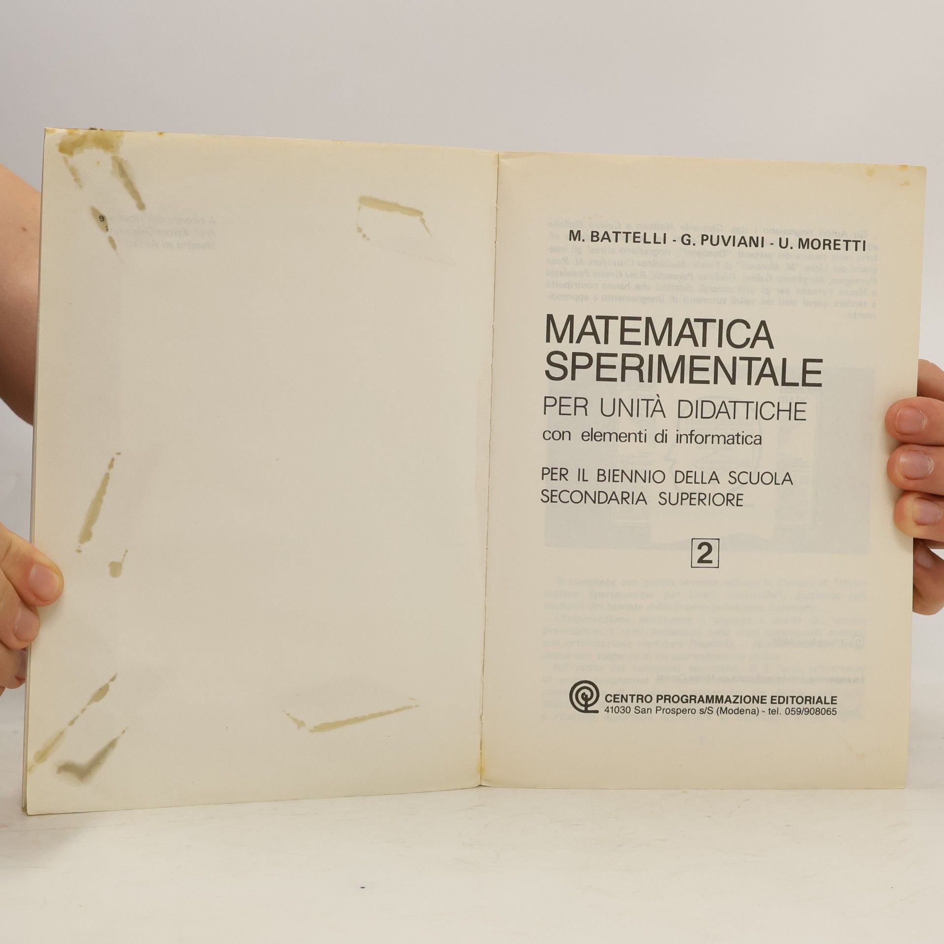 M. Battelli Matematica sperimentale 2