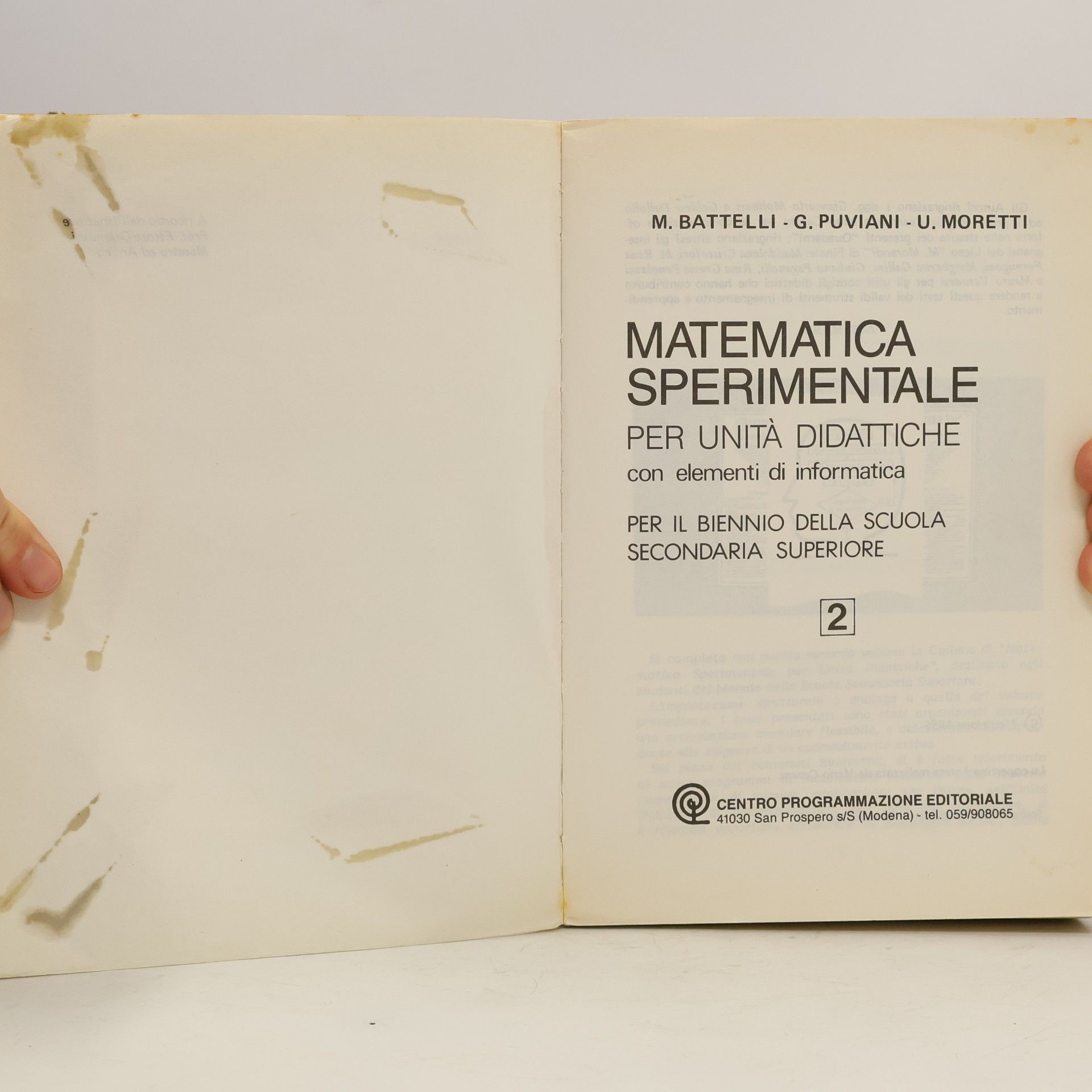 M. Battelli Matematica sperimentale 2