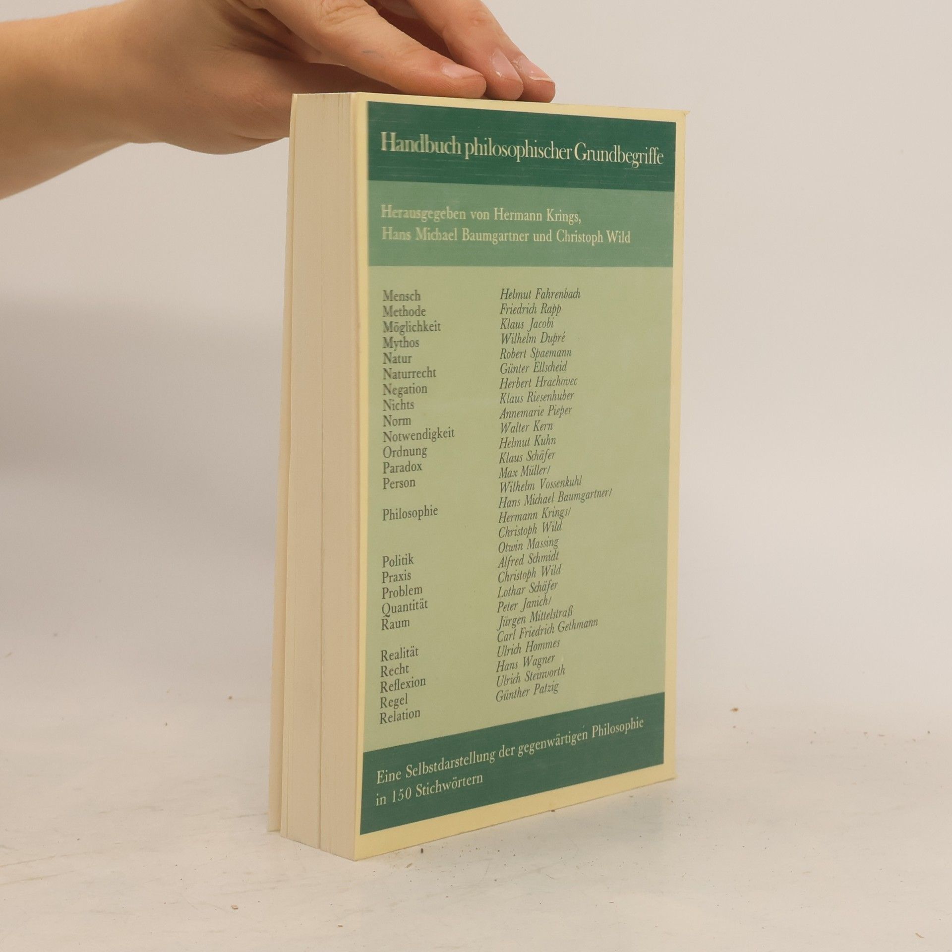 Hermann Krings Handbuch Philosophischer Grundbegriffe 4. Mensch-Relation