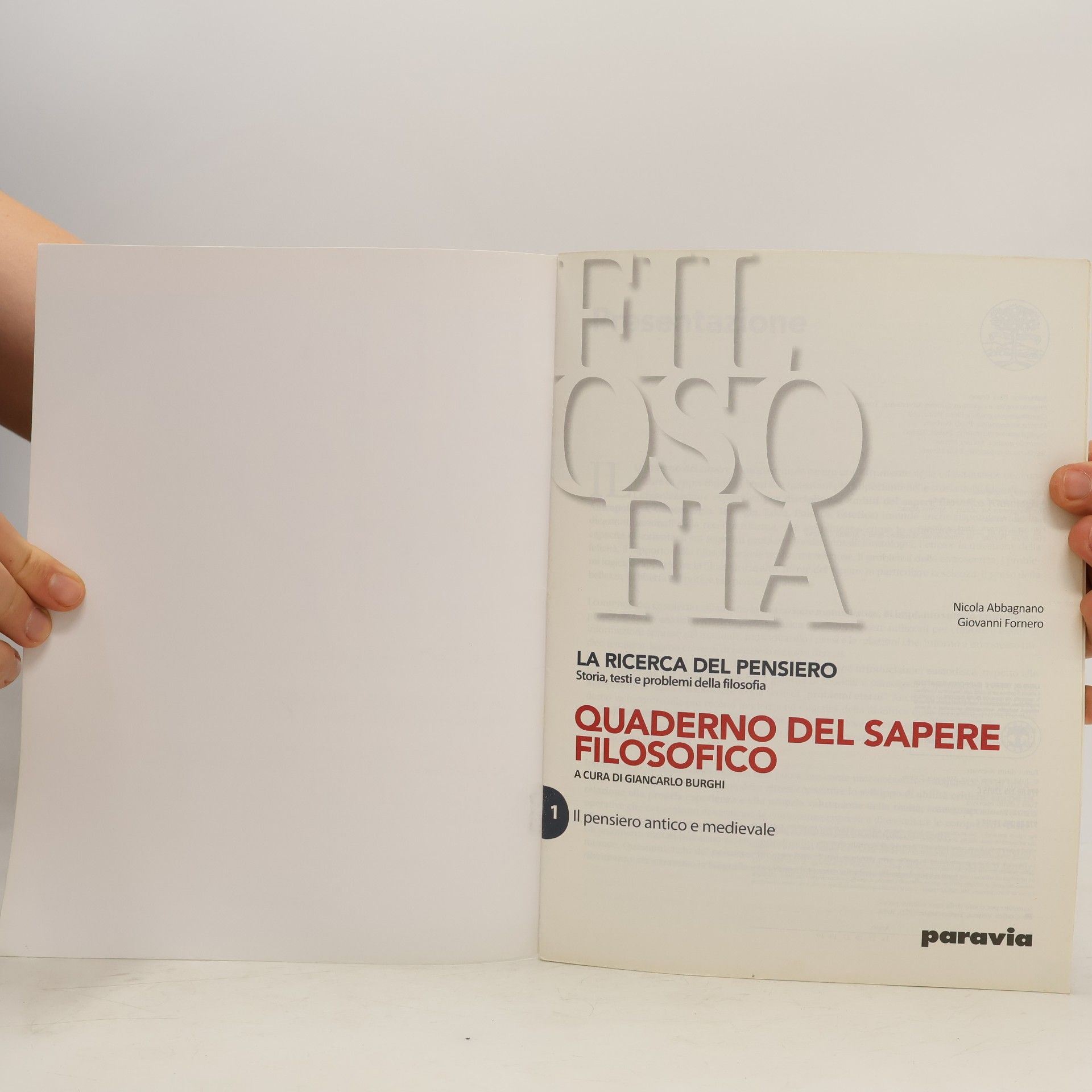 Nicola Abbagnano La ricerca del pensiero 1