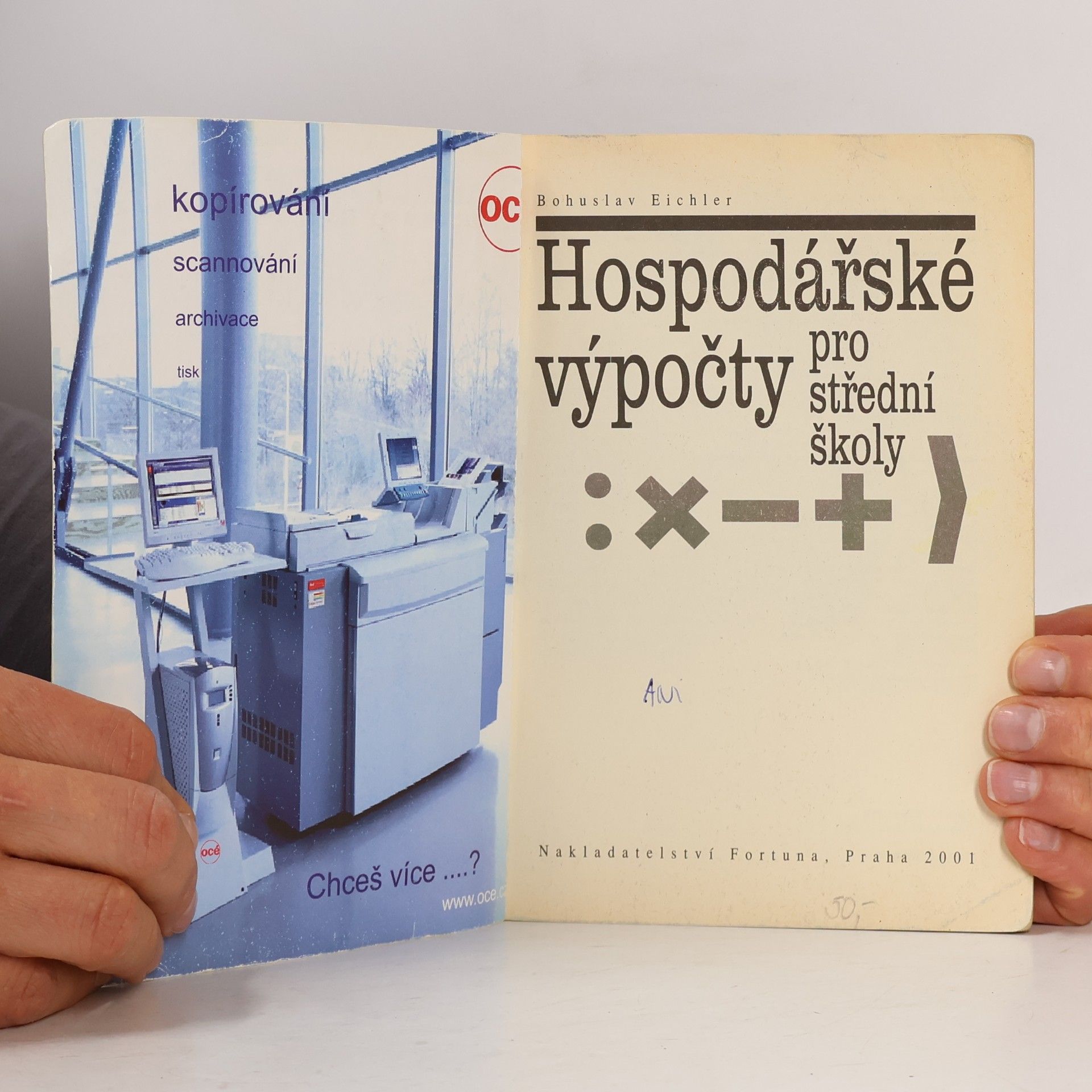 Bohuslav Eichler Hospodářské výpočty pro střední školy