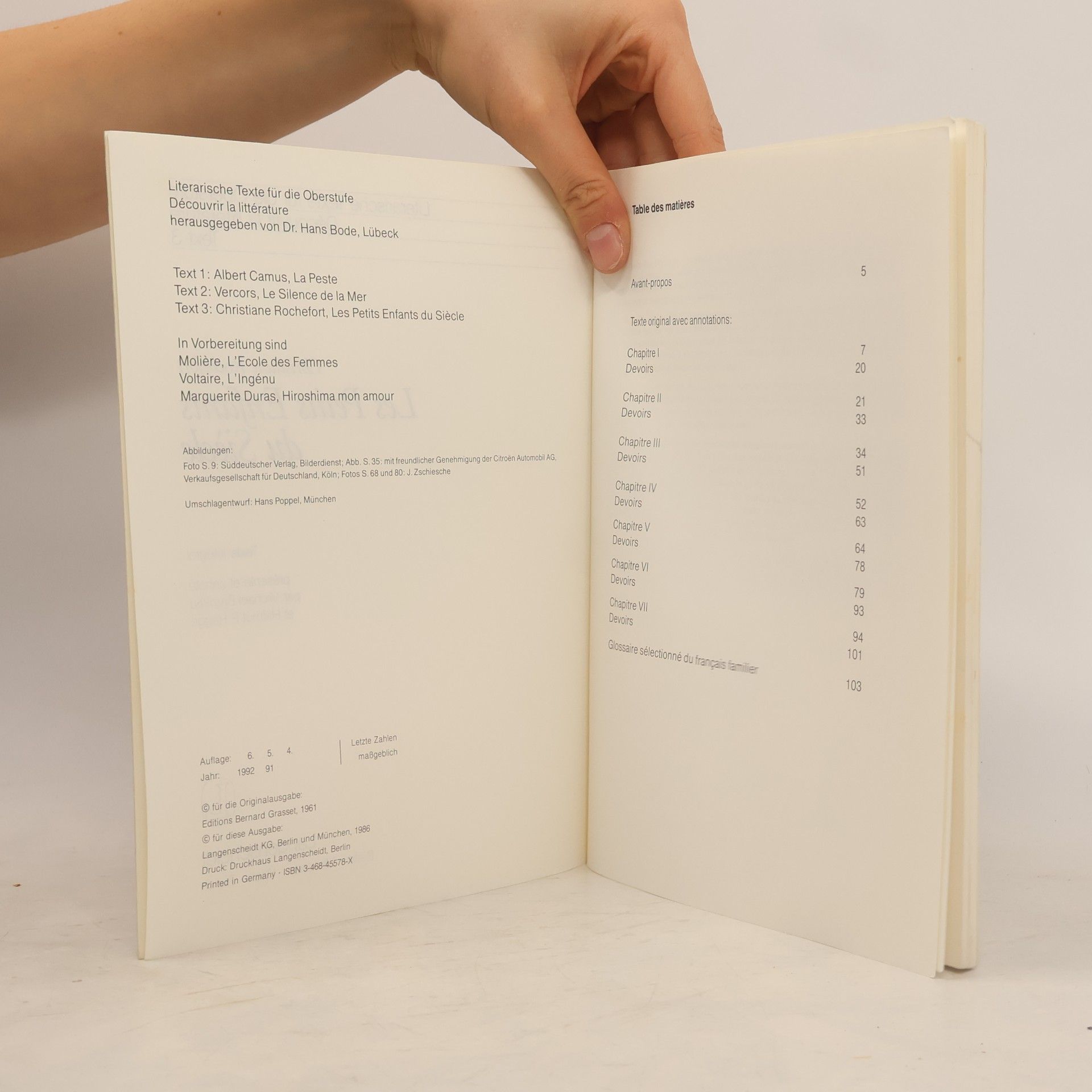 Christiane Rochefort Les Petits Enfants du Siècle. Texte integral. Presente et annote par Michael Brunkau et Helmut P. Hagge. Für d. Sek.II
