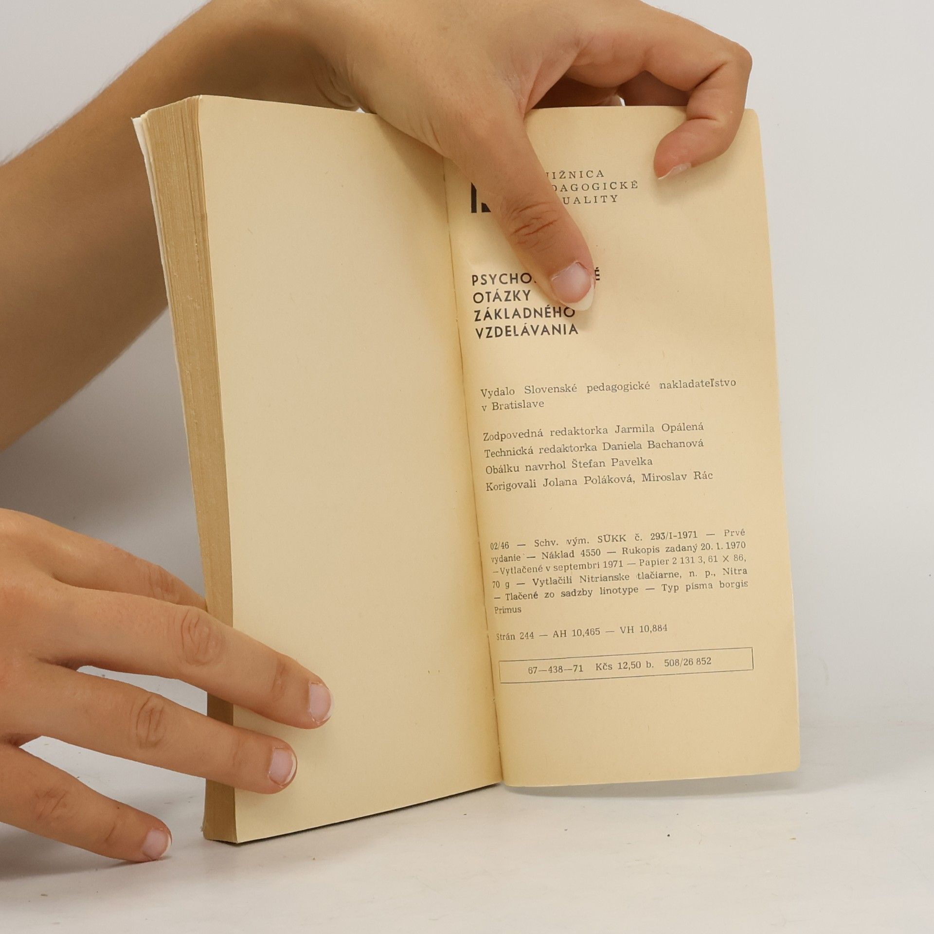 Various authors Psychologické otázky základného vzdelávania