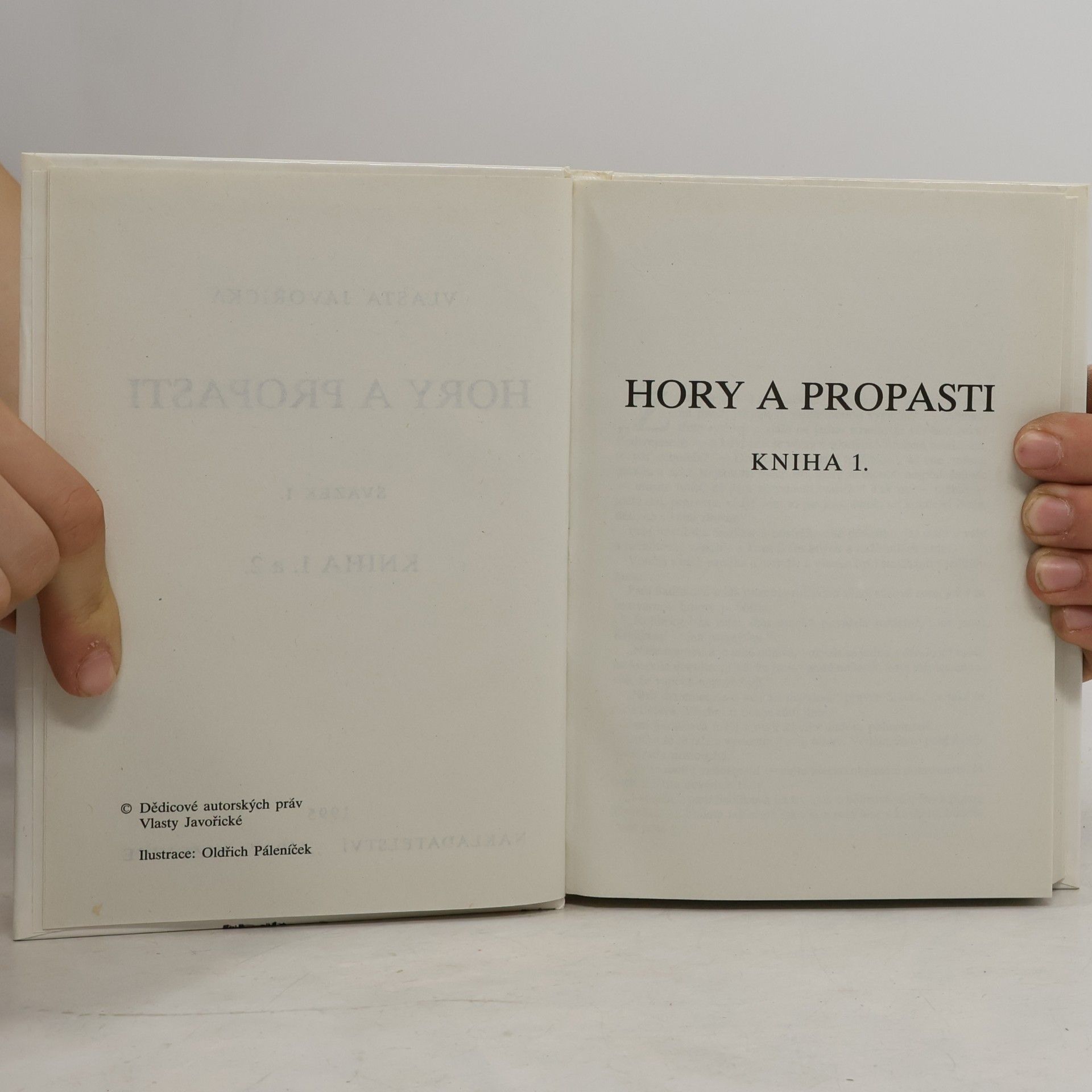 Vlasta Javořická Hory a propasti. Svazek I. Kniha 1