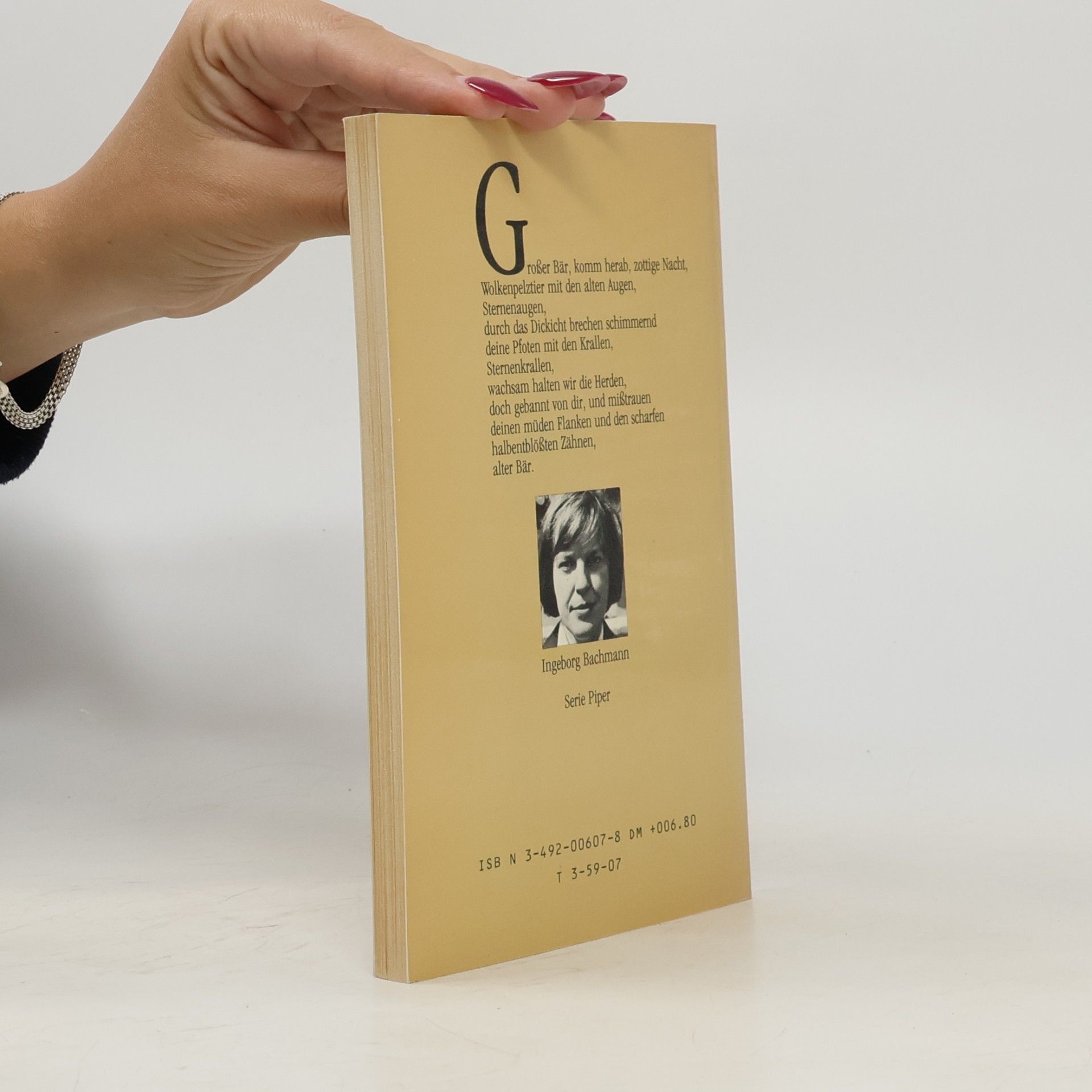 Ingeborg Bachmann Anrufung des Großen Bären