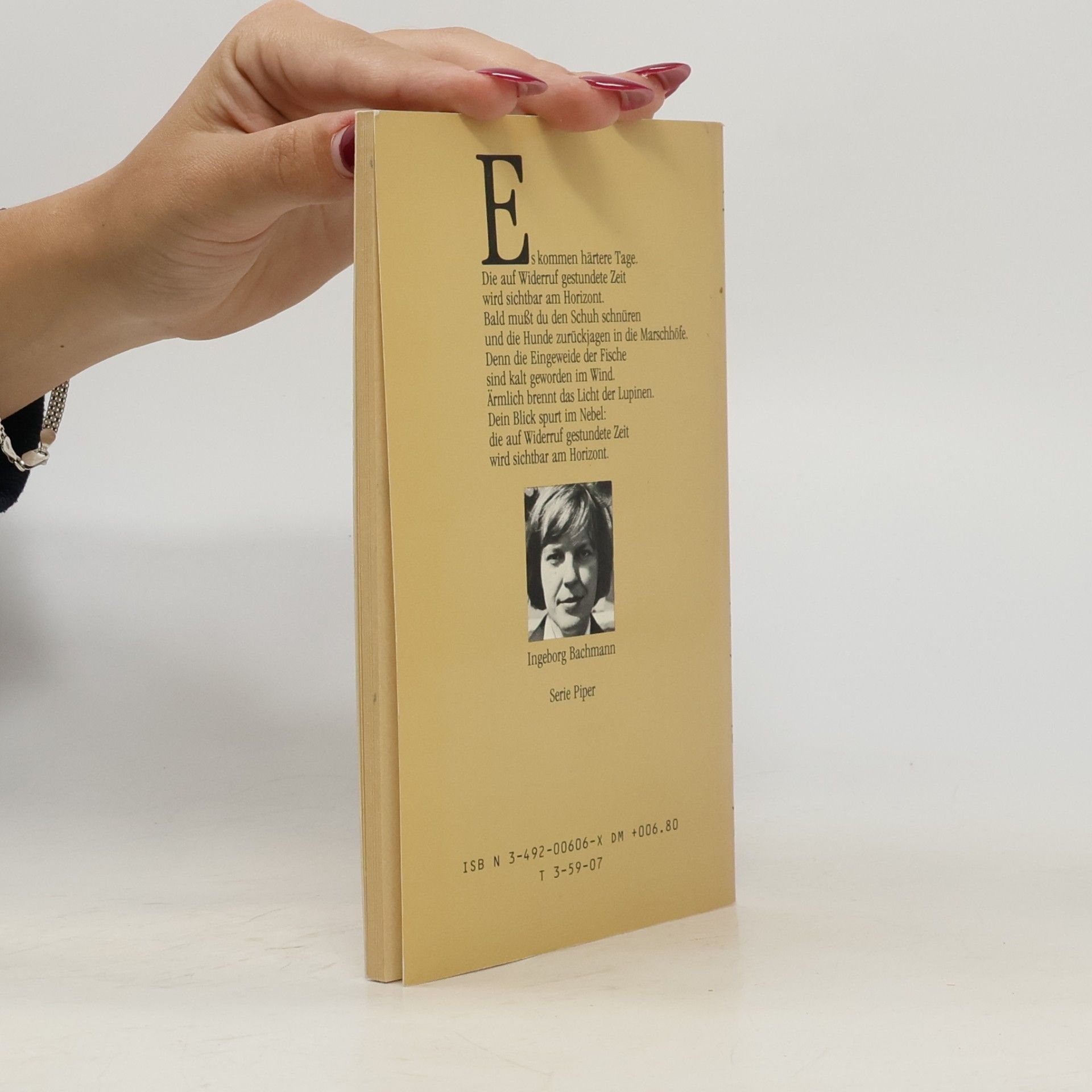 Ingeborg Bachmann Die gestundete Zeit