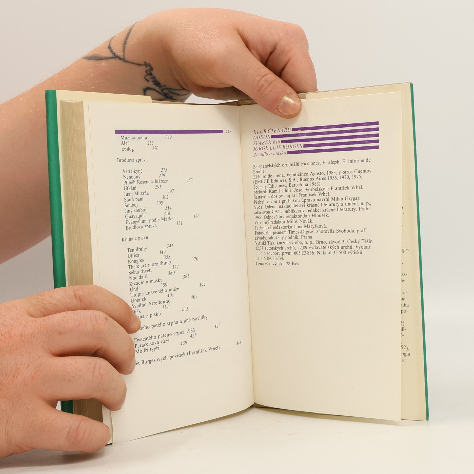 Jorge Luis Borges Zrcadlo a maska