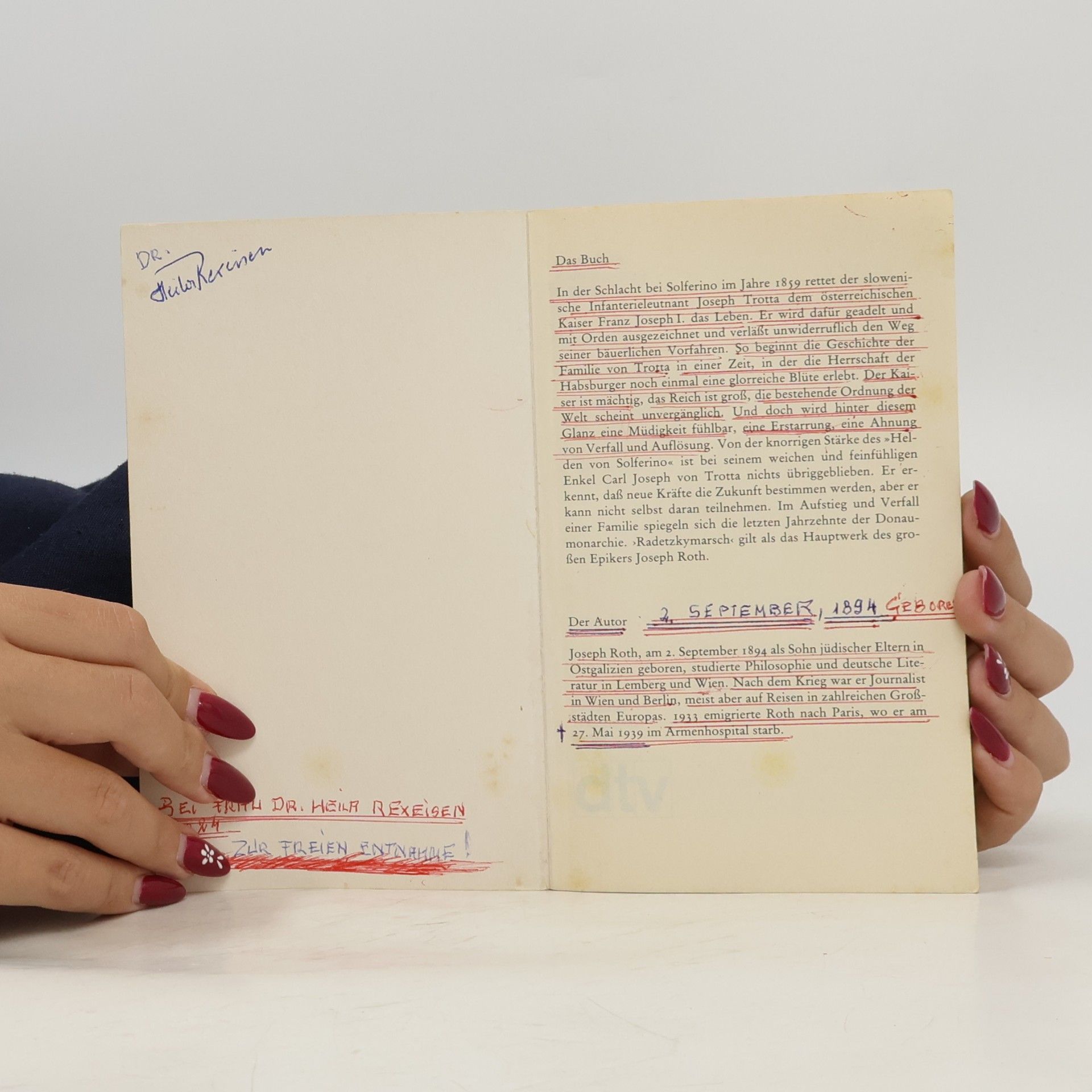Joseph Roth Radetzkymarsch
