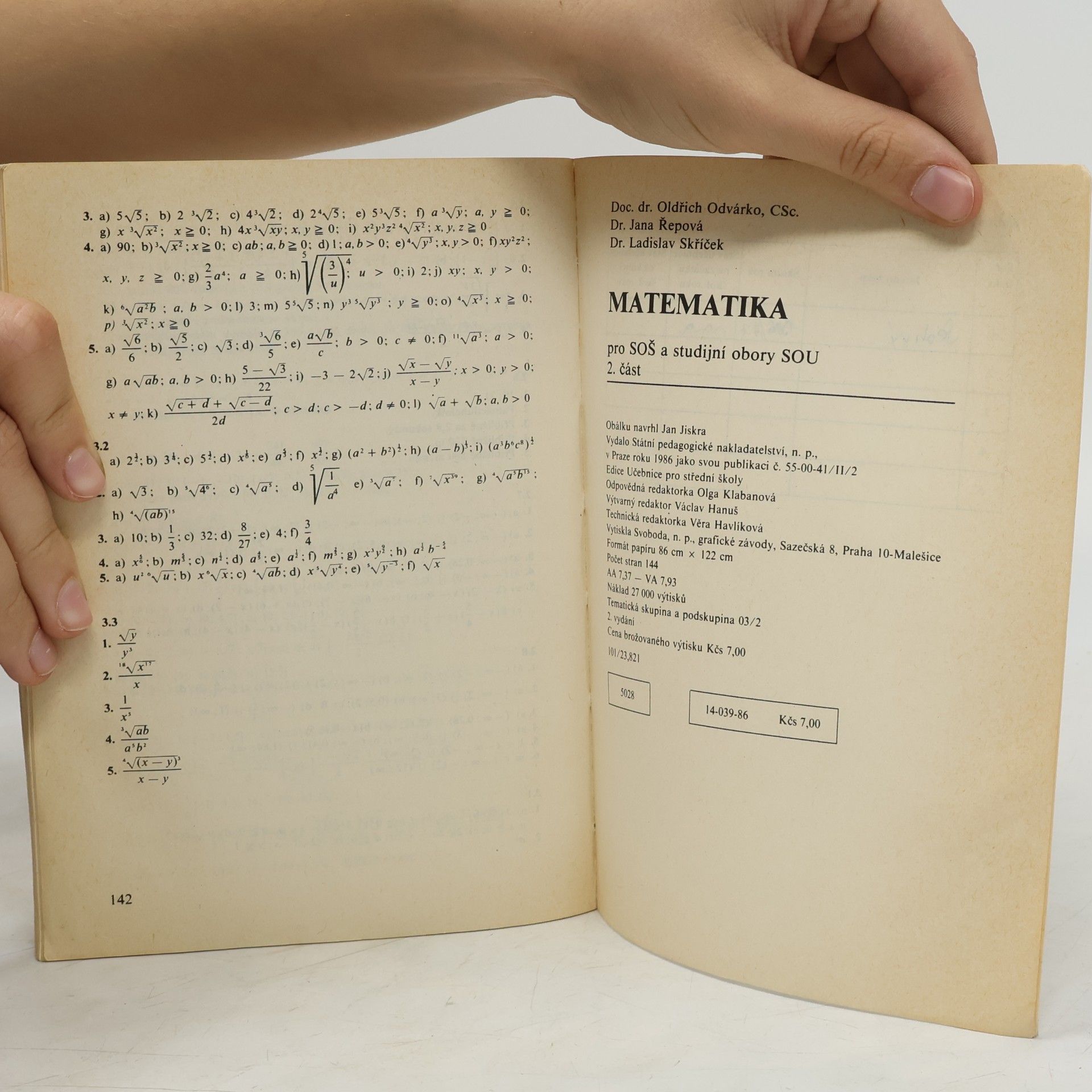 Various authors Matematika pro SOŠ a studijní obory SOU. 2. část