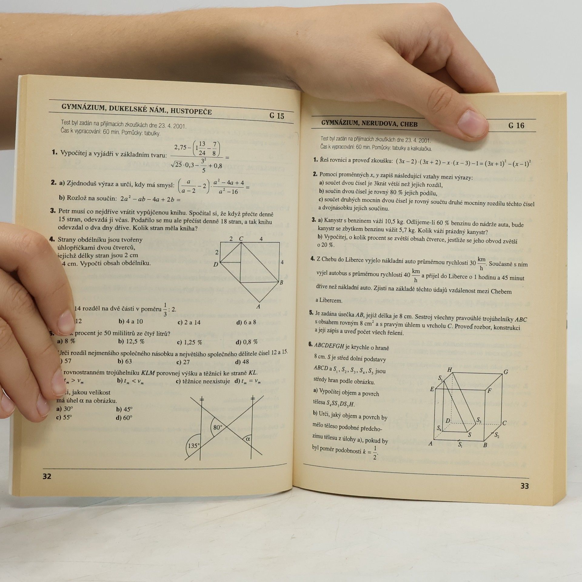Petra Červinková Testy z matematiky 2002