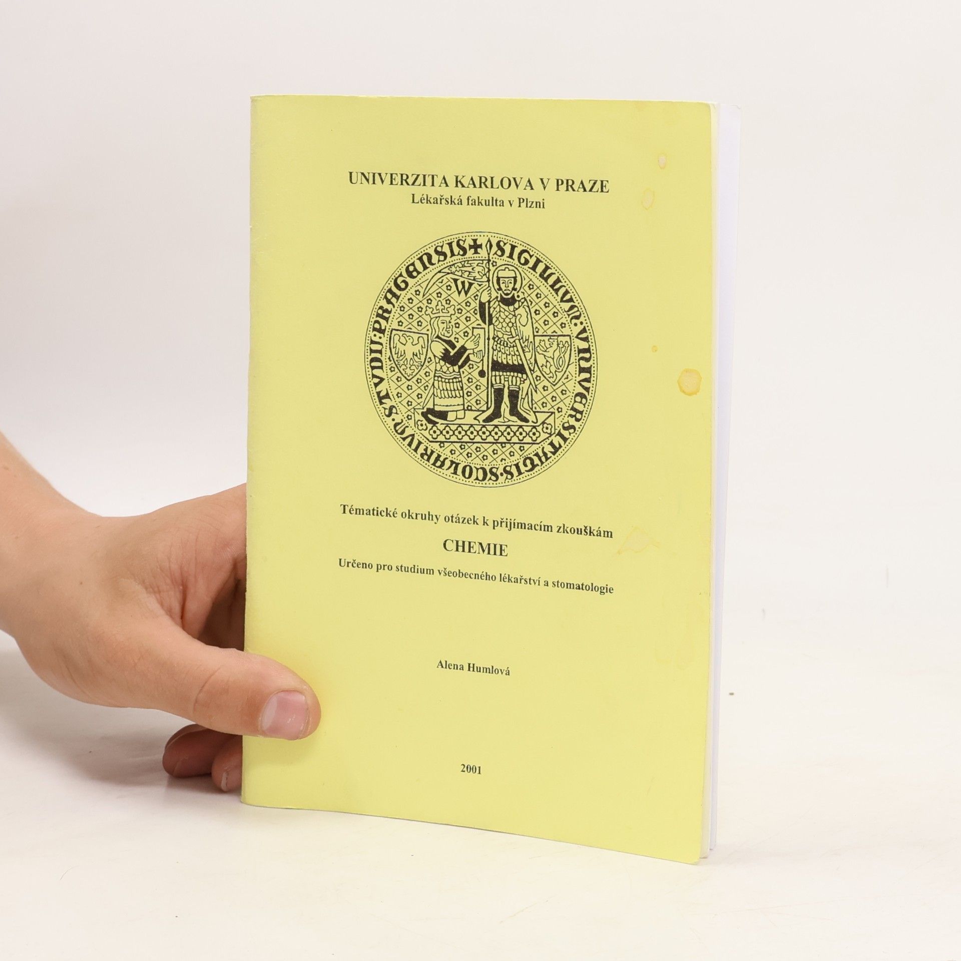 Alena Humlová Tematické okruhy otázek k příjímacím zkouškám - Chemie