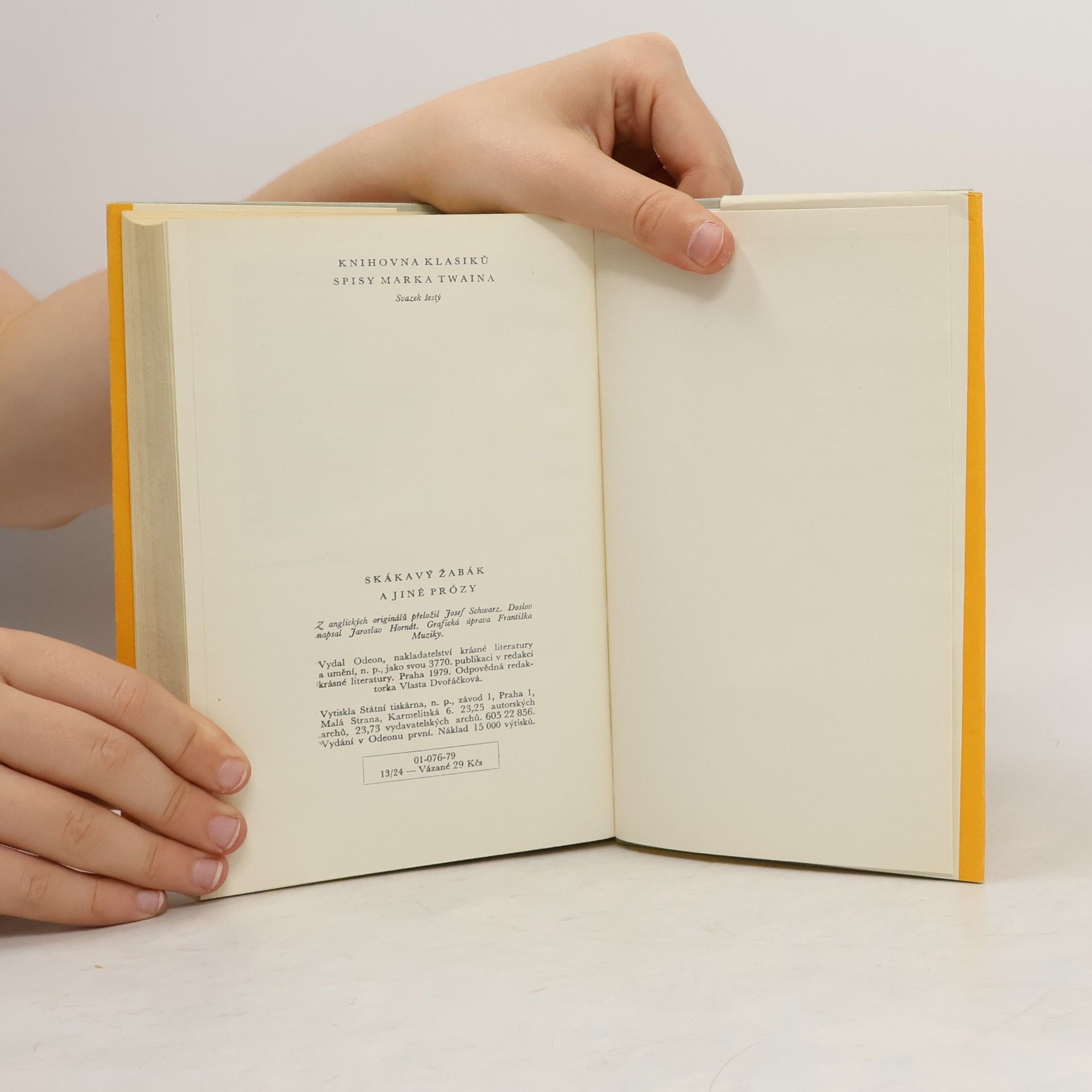 Mark Twain Skákavý žabák a jiné prózy