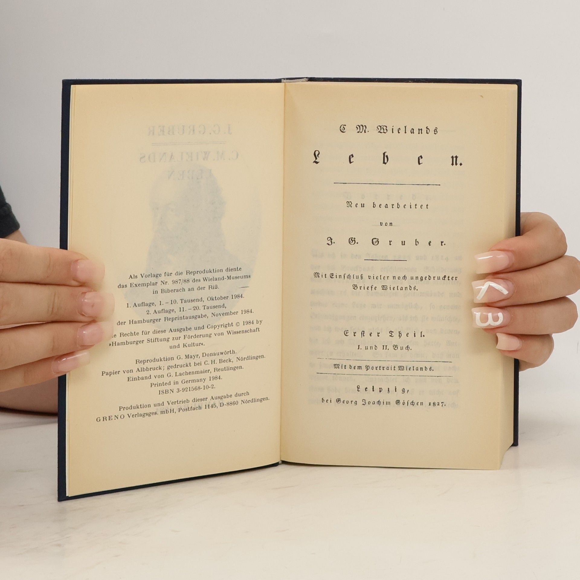 J. G. Gruber C. M. Wielands Leben. Erster Theil. I. und II. Buch